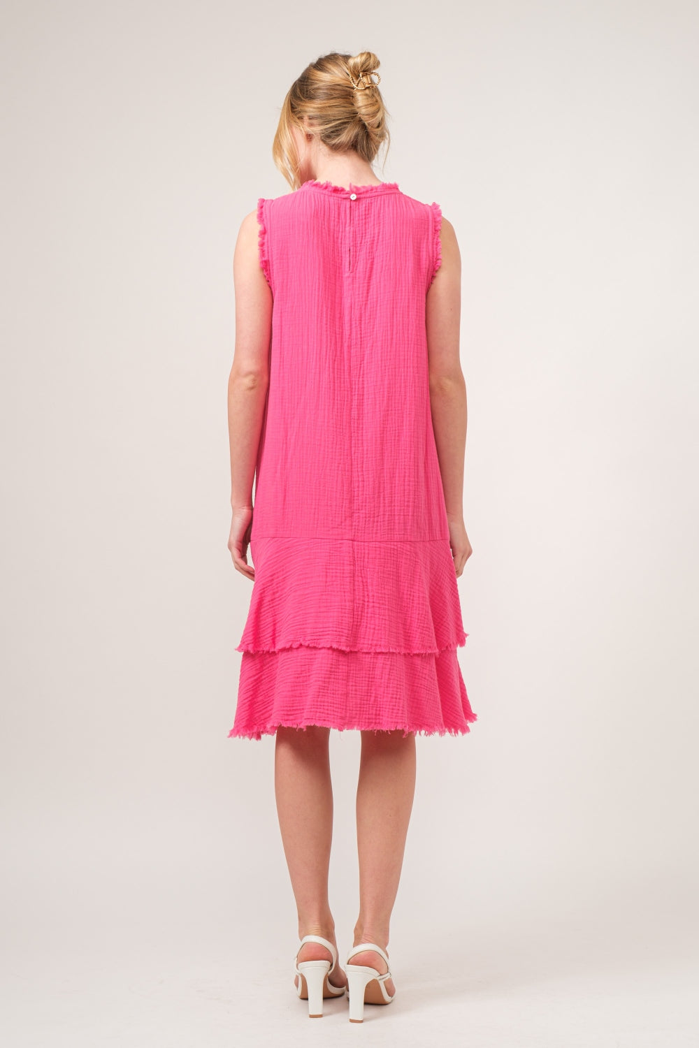 And The Why Washed Fringe Detail Tiered Dress-TOPS / DRESSES-[Adult]-[Female]-2022 Online Blue Zone Planet