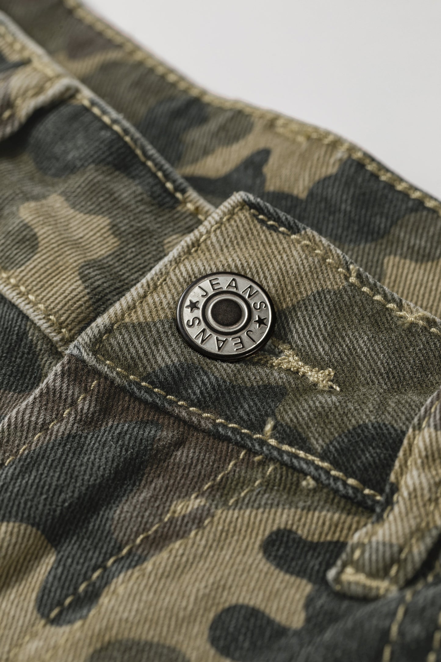 Green Camouflage High Rise Denim Shorts-Bottoms/Denim Shorts-[Adult]-[Female]-2022 Online Blue Zone Planet