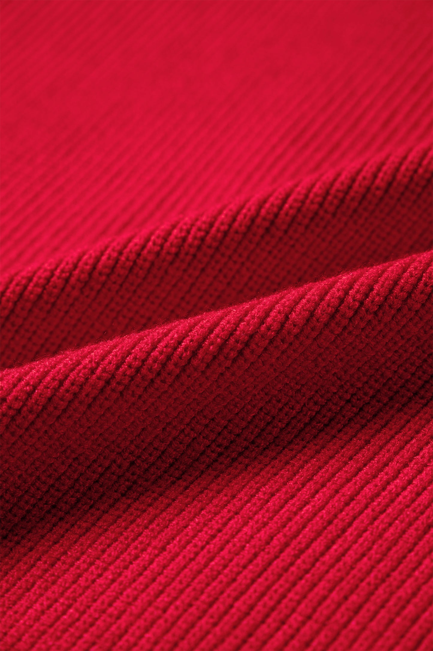 Fiery Red Bow Embroidered Graphic Ribbed Sweater Top-TOPS / DRESSES-[Adult]-[Female]-2022 Online Blue Zone Planet