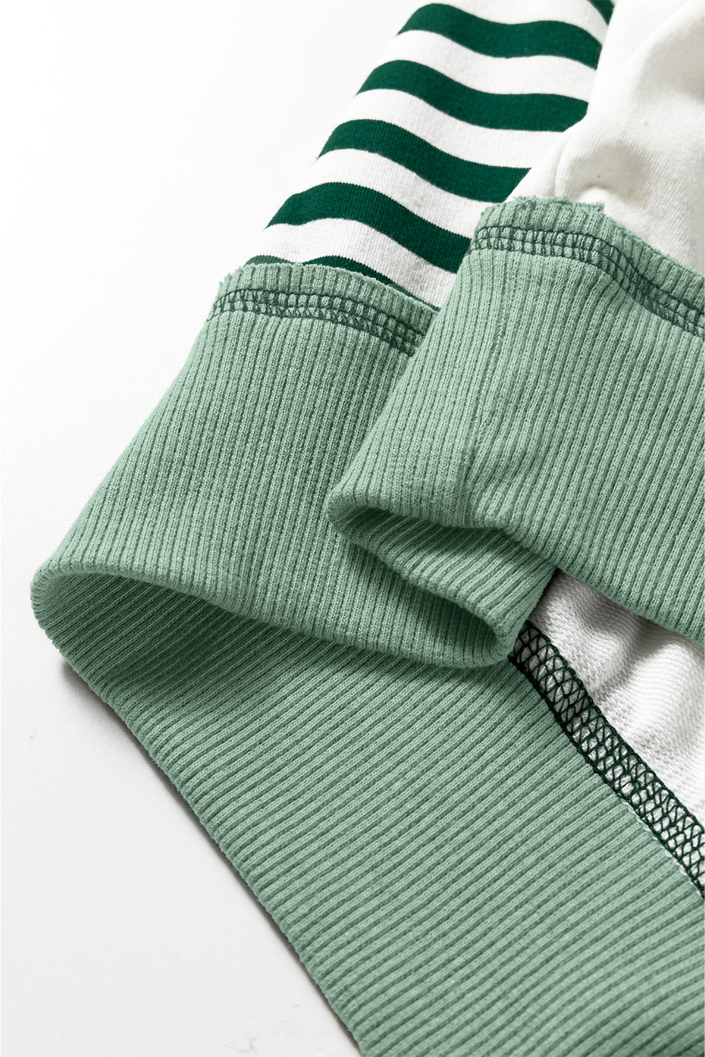 Green Stripe Colorblock Patchwork Contrast Stitching Oversize Sweatshirt-Tops/Sweatshirts & Hoodies-[Adult]-[Female]-2022 Online Blue Zone Planet