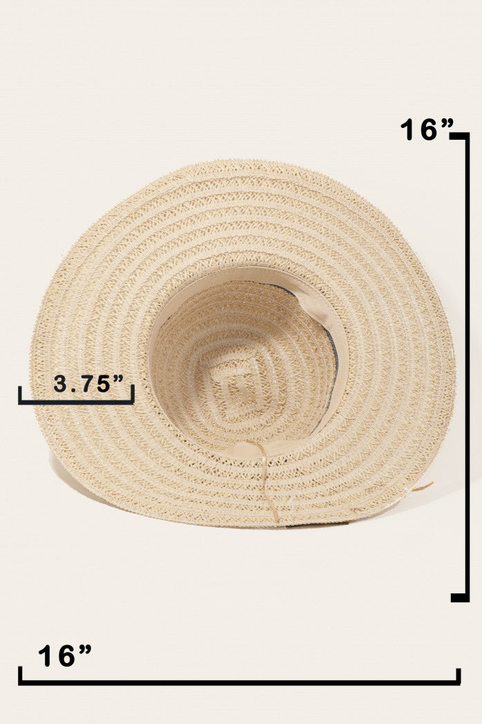 Fame Contrast Straw Braided Sun Hat-HATS-[Adult]-[Female]-2022 Online Blue Zone Planet