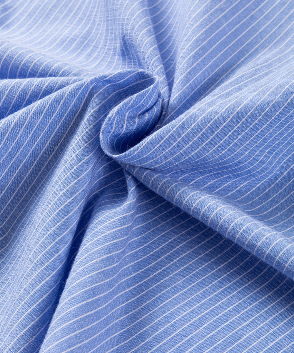 Striped Collared Neck Long Sleeve Shirt-TOPS / DRESSES-[Adult]-[Female]-2022 Online Blue Zone Planet