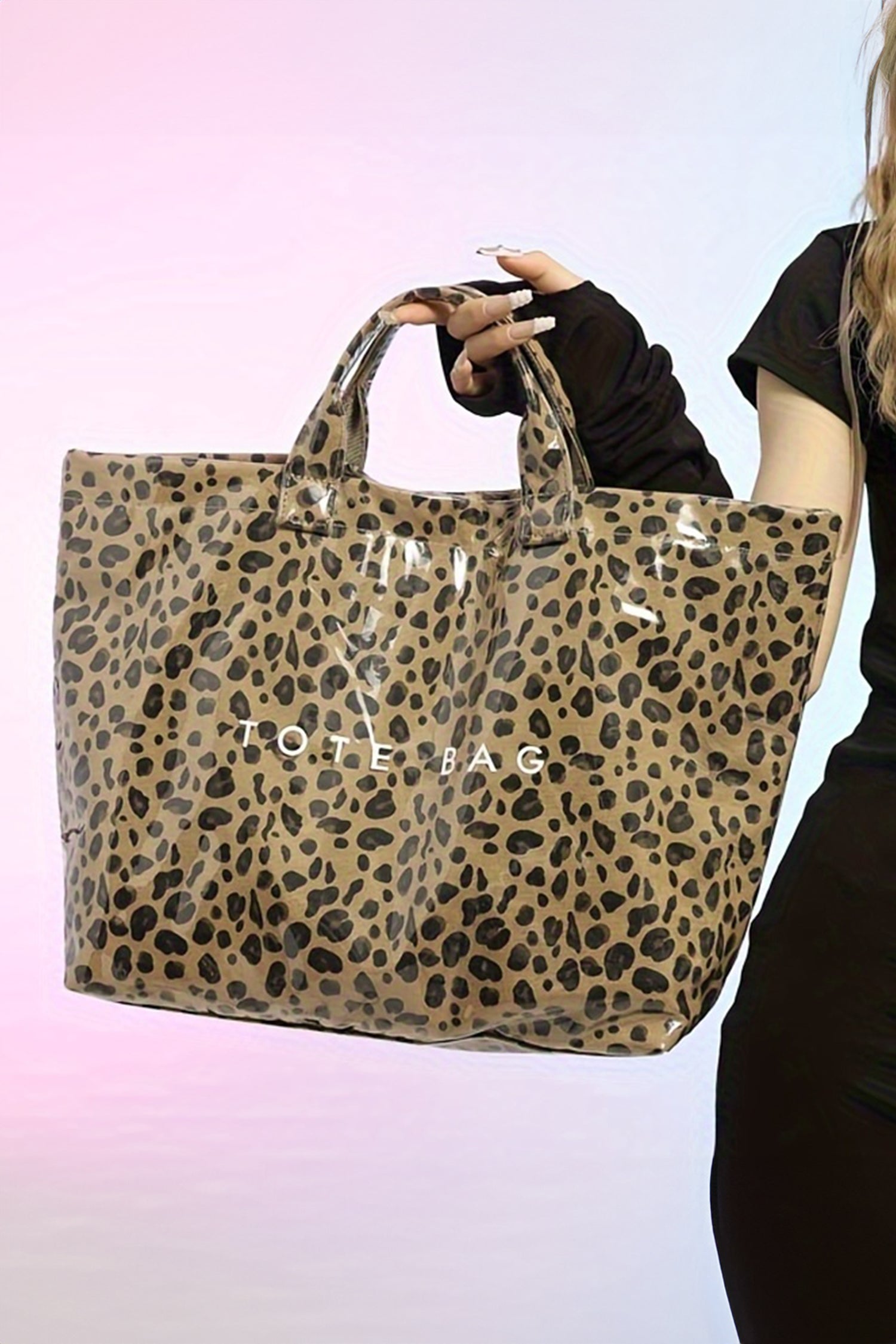 Rose Red Leopard Pu Leather Water Proof Tote Bag-Shoes & Bags/Handbags-[Adult]-[Female]-2022 Online Blue Zone Planet
