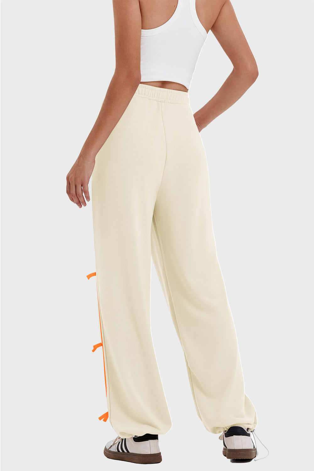 Elastic Waist Wide Leg Pants with Pockets-BOTTOMS SIZES SMALL MEDIUM LARGE-[Adult]-[Female]-Tan-S-2022 Online Blue Zone Planet