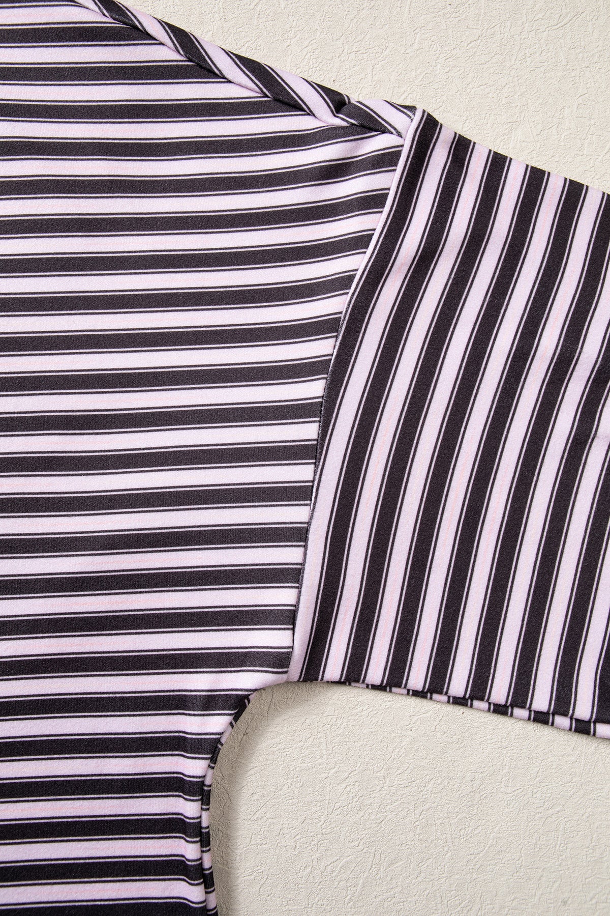 Brown Stripe Long Sleeve Oversized Top Pocketed Casual Shorts Two Piece Set-Two Piece Sets/Short Sets-[Adult]-[Female]-2022 Online Blue Zone Planet