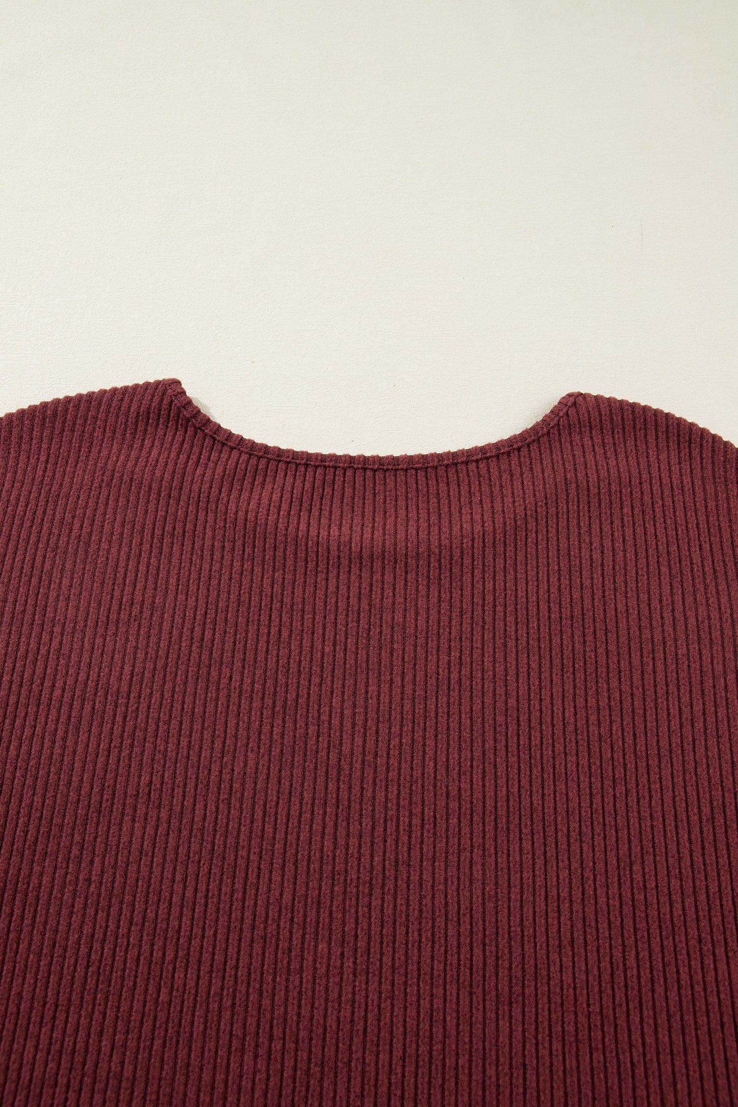 Wild Ginger Plus Size Ribbed Button Decor Long Sleeve Loose Top-Plus Size/Plus Size Tops/Plus Size Long Sleeve Tops-[Adult]-[Female]-2022 Online Blue Zone Planet