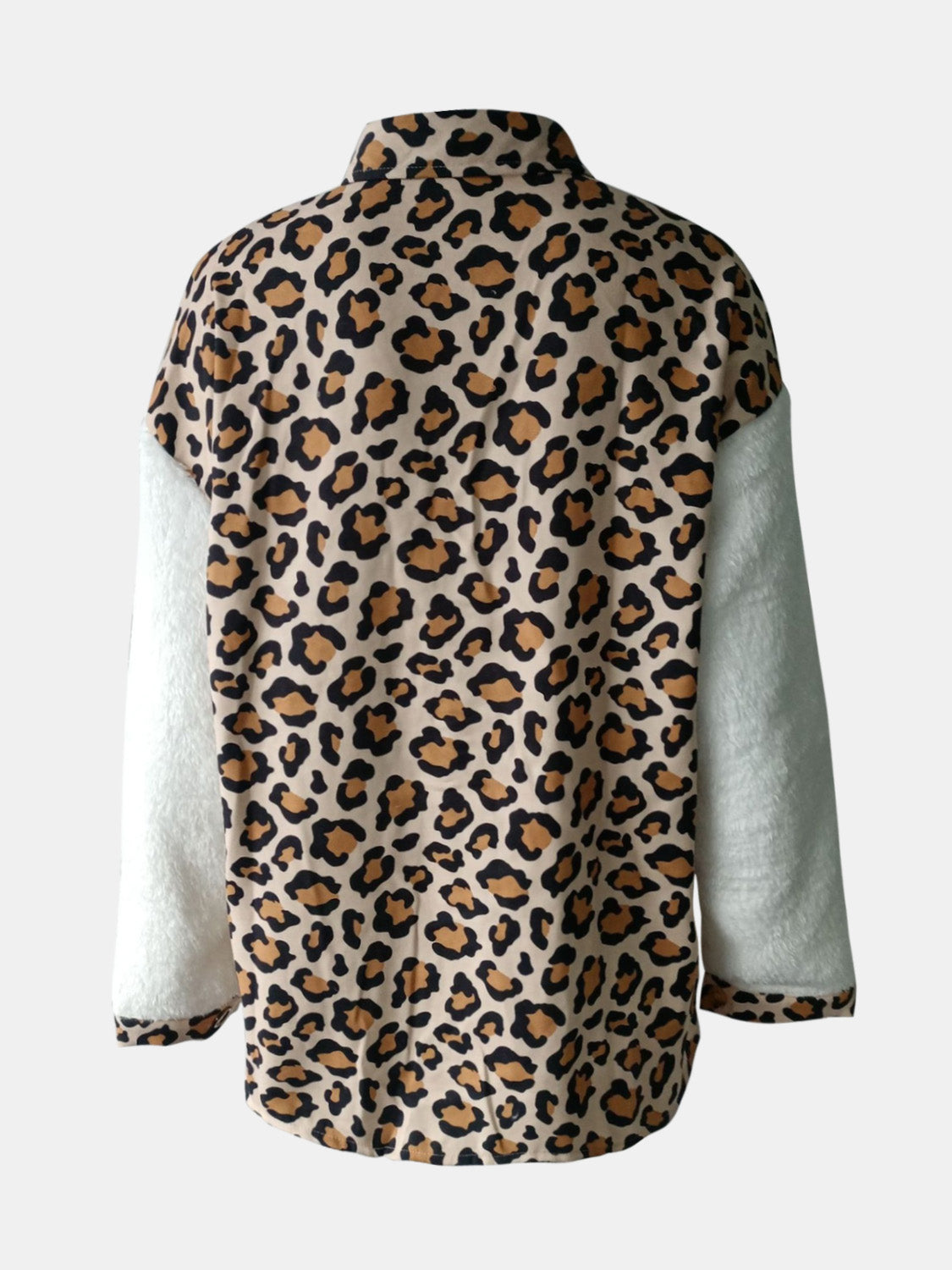 Fuzzy Button Up Long Sleeve Jacket-TOPS / DRESSES-[Adult]-[Female]-2022 Online Blue Zone Planet