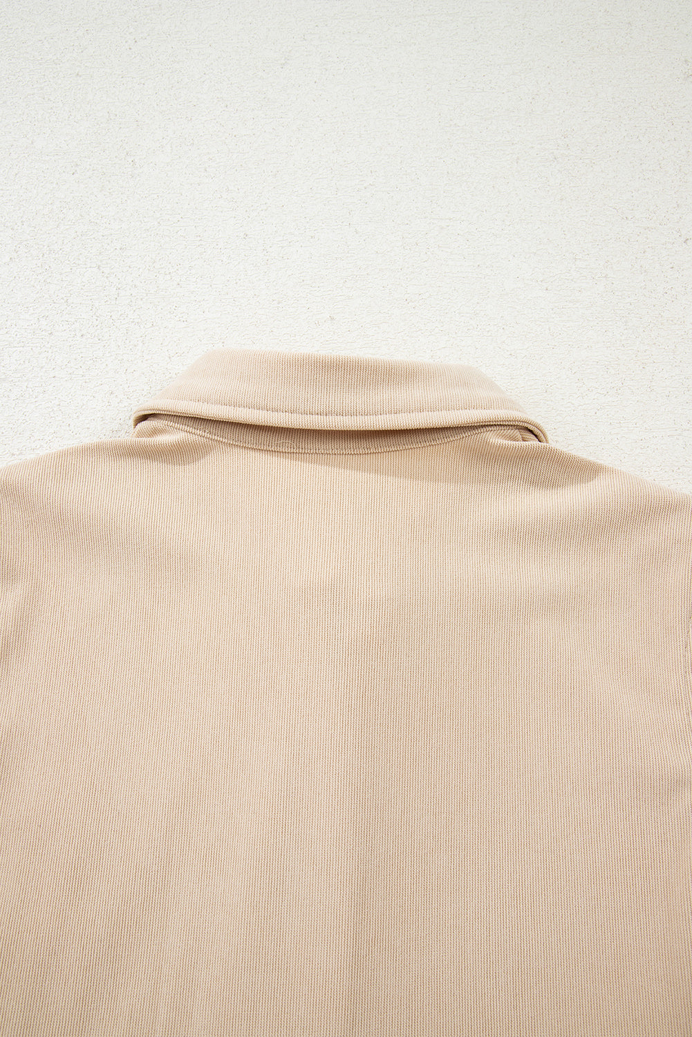 Oatmeal Corduroy Half Button Collared Long Sleeve Mini Dress-TOPS / DRESSES-[Adult]-[Female]-2022 Online Blue Zone Planet