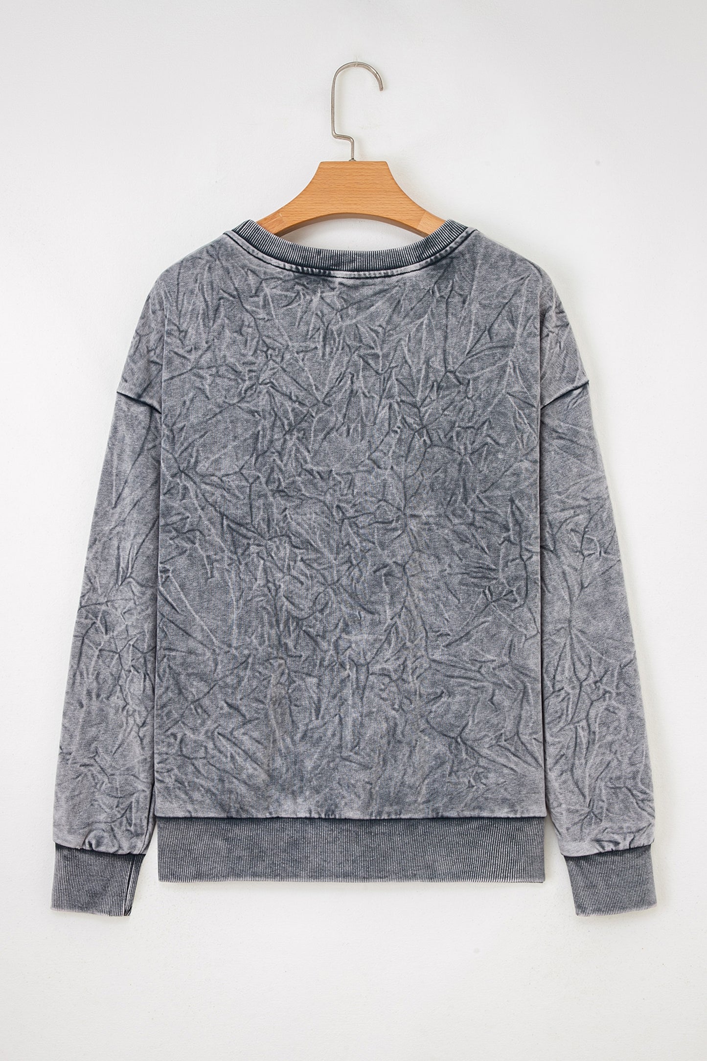 High-Rise Saved By Grace Letter Embroidery Mineral Wash Loose Sweatshirt-Tops/Sweatshirts & Hoodies-[Adult]-[Female]-2022 Online Blue Zone Planet