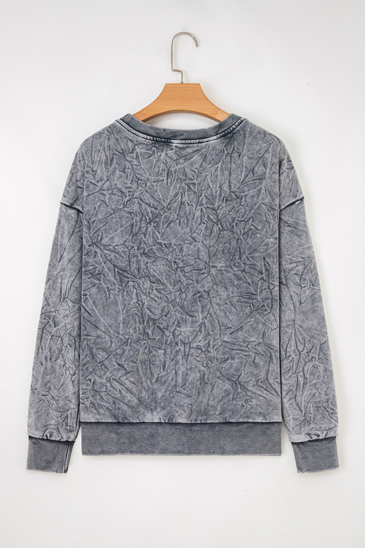 High-Rise Saved By Grace Letter Embroidery Mineral Wash Loose Sweatshirt-Tops/Sweatshirts & Hoodies-[Adult]-[Female]-2022 Online Blue Zone Planet