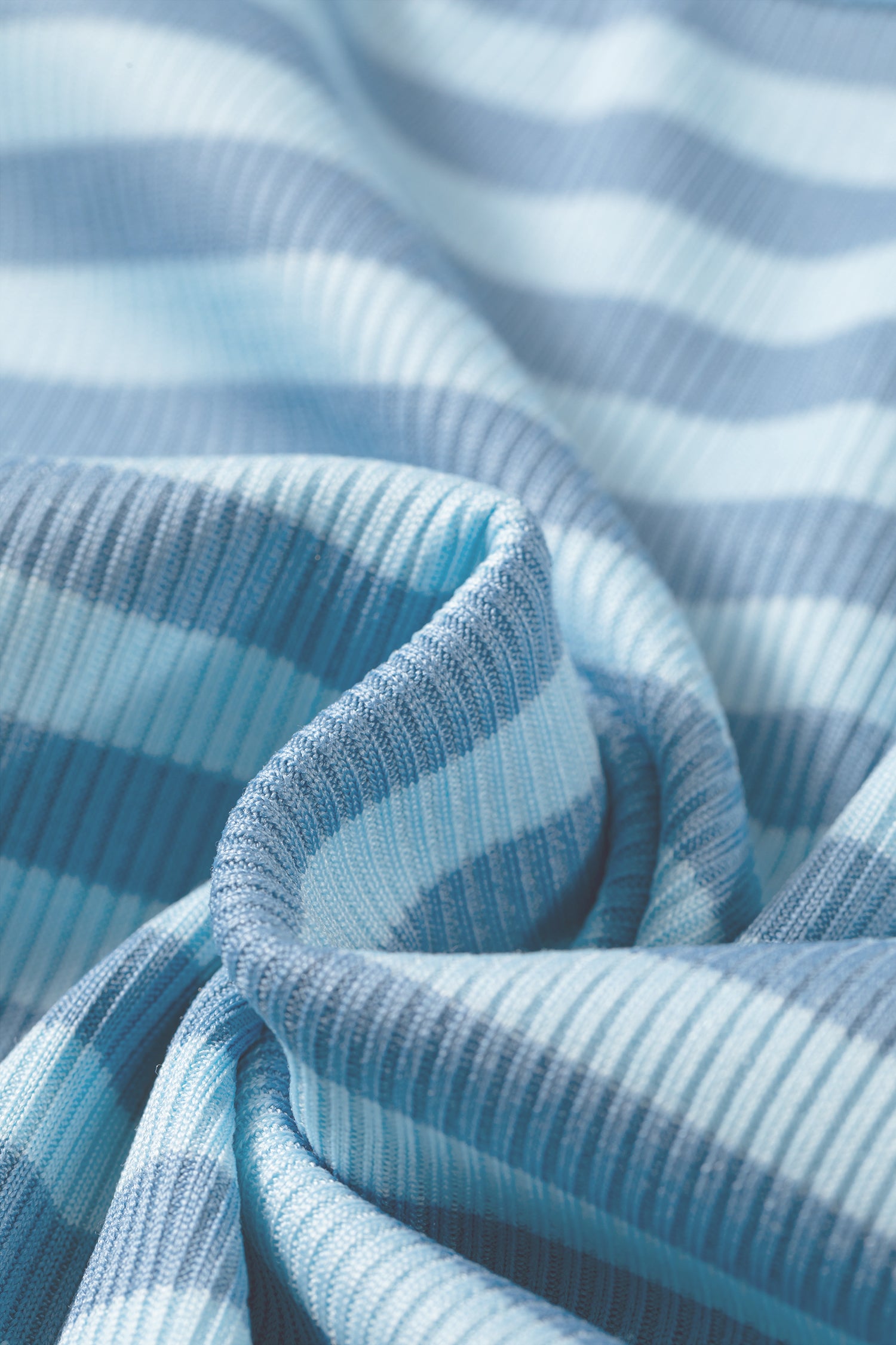 Sky Blue Stripe Ribbed Knit Slim Tank Top-Tops/Tank Tops-[Adult]-[Female]-2022 Online Blue Zone Planet