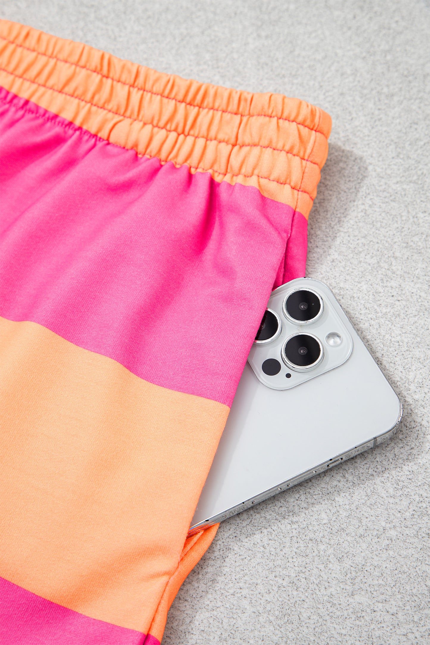 Pink Seam Detail Half Zip Tee Casual Shorts 2pcs Set-Two Piece Sets/Short Sets-[Adult]-[Female]-2022 Online Blue Zone Planet