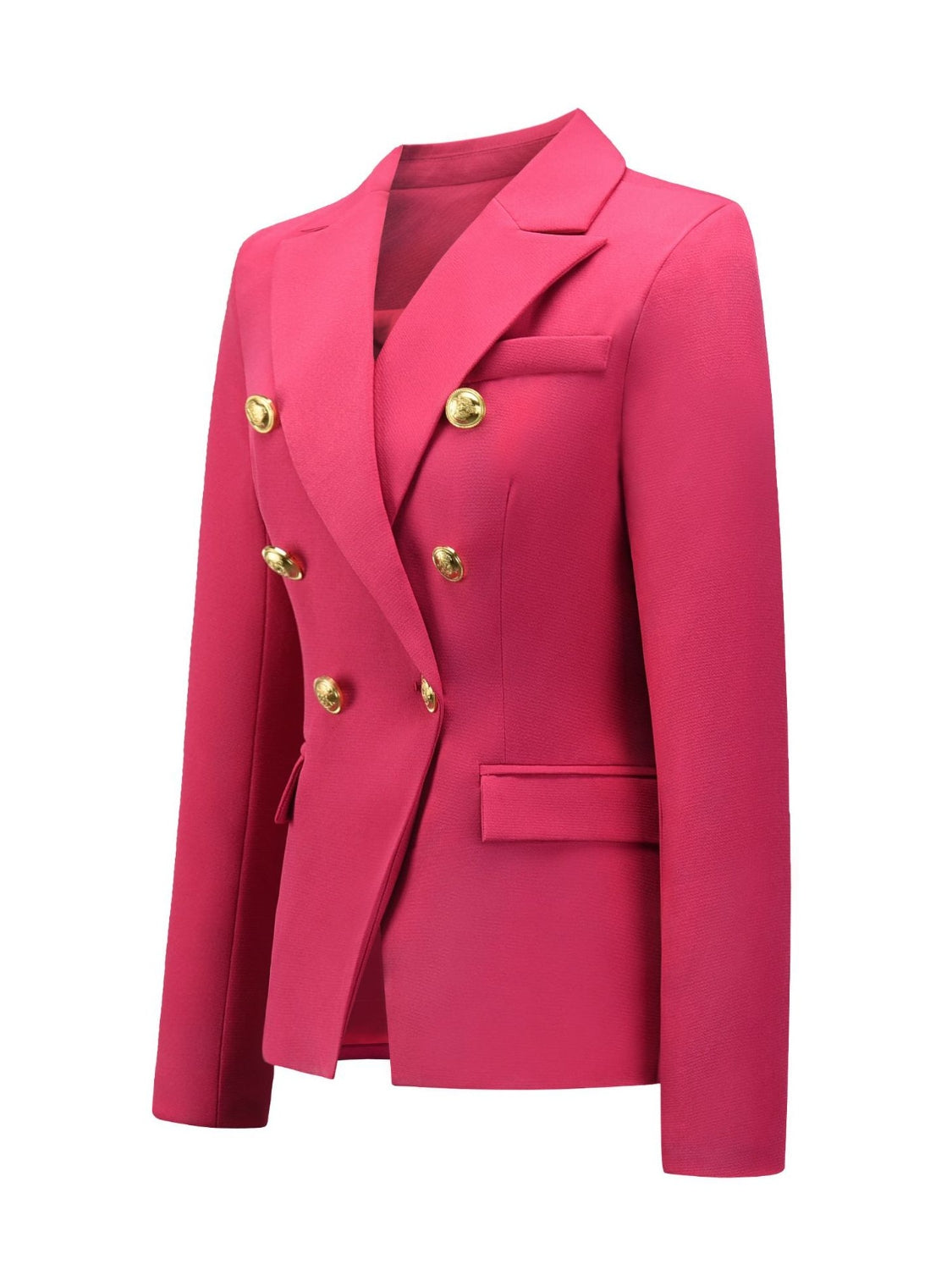 Lapel Collar Long Sleeve Blazer-TOPS / DRESSES-[Adult]-[Female]-2022 Online Blue Zone Planet