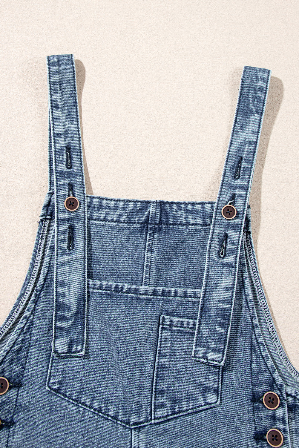 Blue Zone Planet | Stone Blue Distressed Bib Pocket Wide Leg Denim Overall-Bottoms/Jumpsuits & Rompers-[Adult]-[Female]-2022 Online Blue Zone Planet