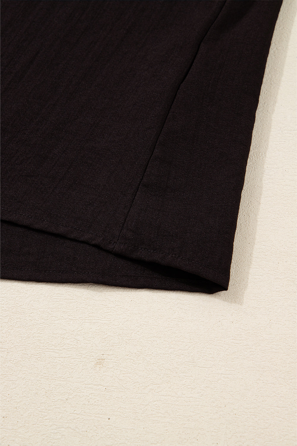 Black Contrast Stitched Detail V Neck Ruffle Long Sleeve Blouse-Tops/Blouses & Shirts-[Adult]-[Female]-2022 Online Blue Zone Planet