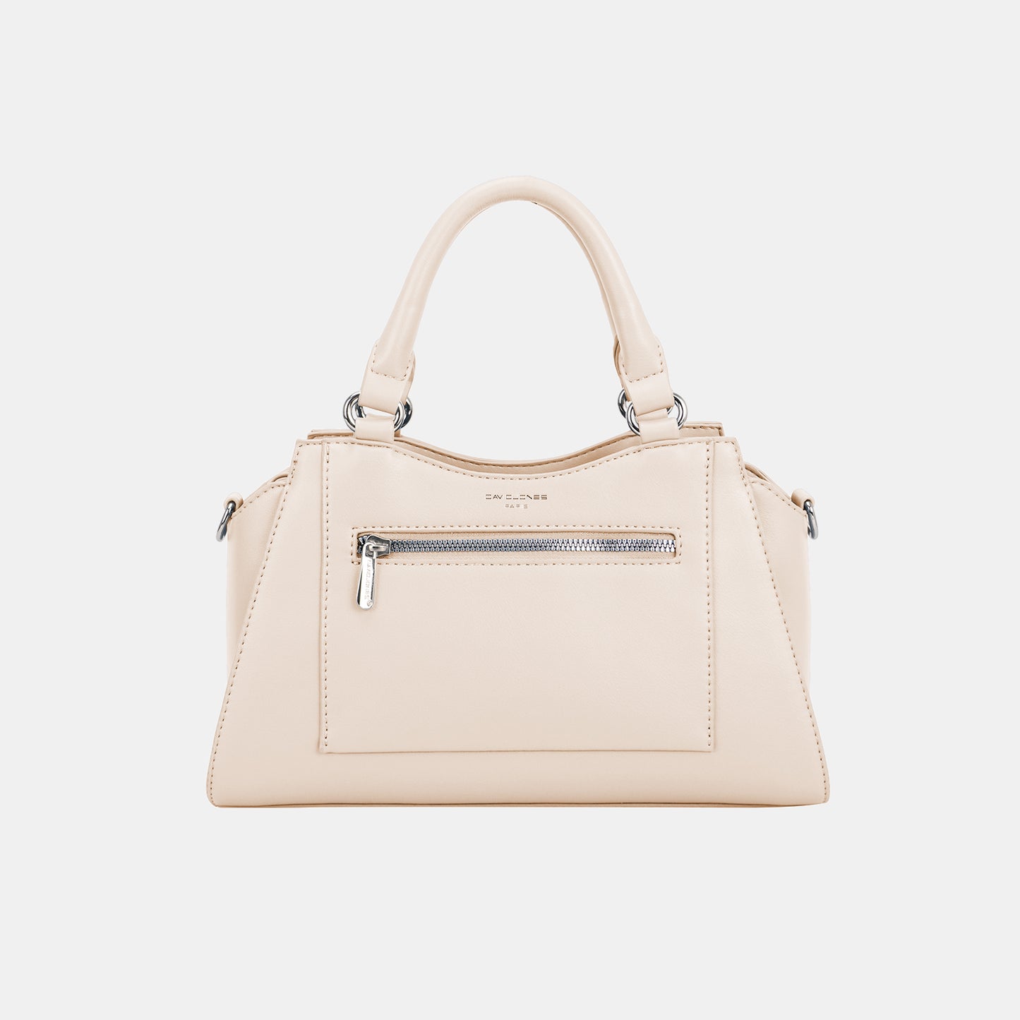 David Jones PU Leather Handbag-HANDBAGS-[Adult]-[Female]-Ivory-One Size-2022 Online Blue Zone Planet