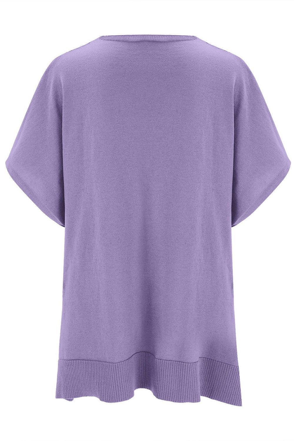 Slit V-Neck Half Sleeve Knit Top-TOPS / DRESSES-[Adult]-[Female]-2022 Online Blue Zone Planet