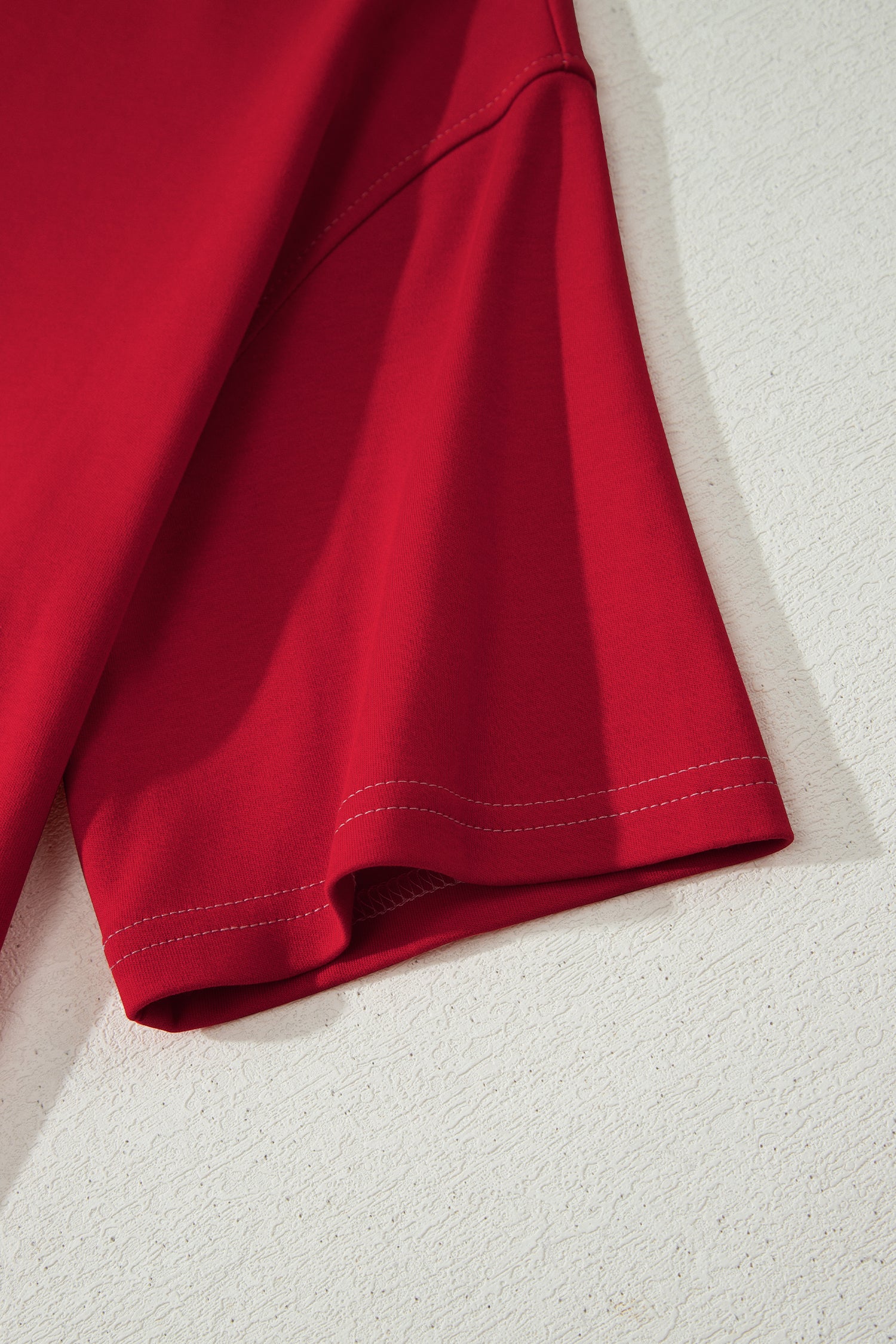 Racing Red Reversible Contrast-Stitched T-Shirt-Tops/Tops & Tees-[Adult]-[Female]-2022 Online Blue Zone Planet