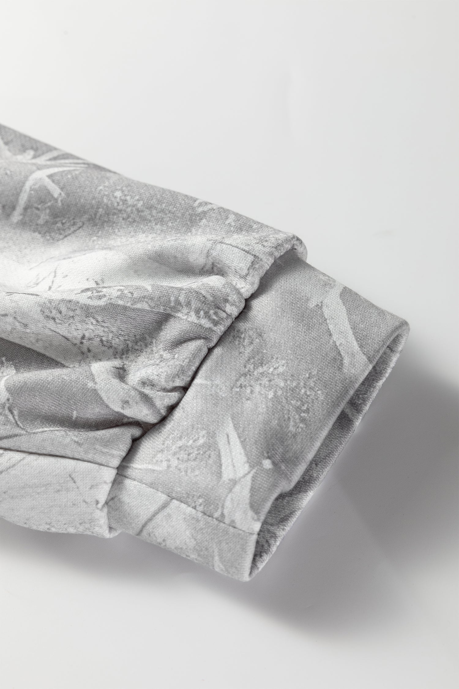 Gray Plus Size Camouflage Woodland Print Oversized Sporty Hoodie-Tops / Dresses-[Adult]-[Female]-2022 Online Blue Zone Planet