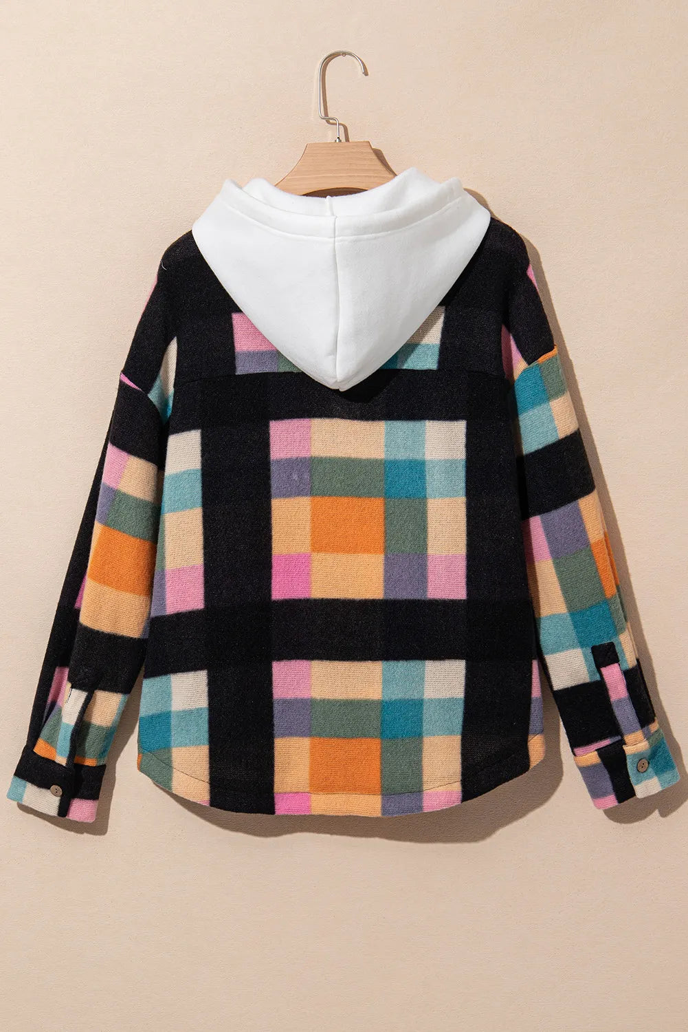 Drawstring Color Block Long Sleeve Hoodie-TOPS / DRESSES-[Adult]-[Female]-2022 Online Blue Zone Planet