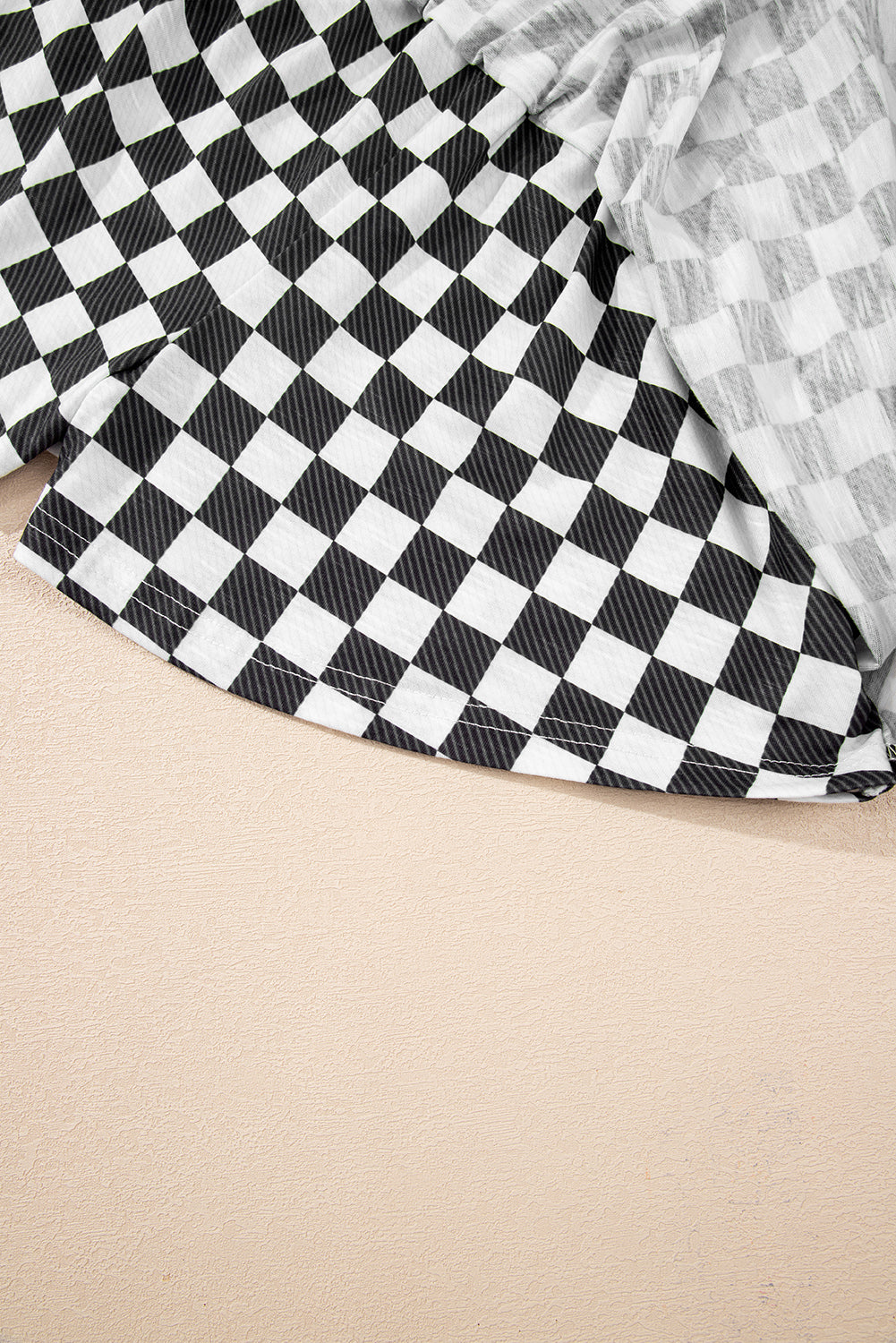 Black Checkerboard T Shirt And High Waist Skorts 2 Piece Outfit-Two Piece Sets/Short Sets-[Adult]-[Female]-2022 Online Blue Zone Planet