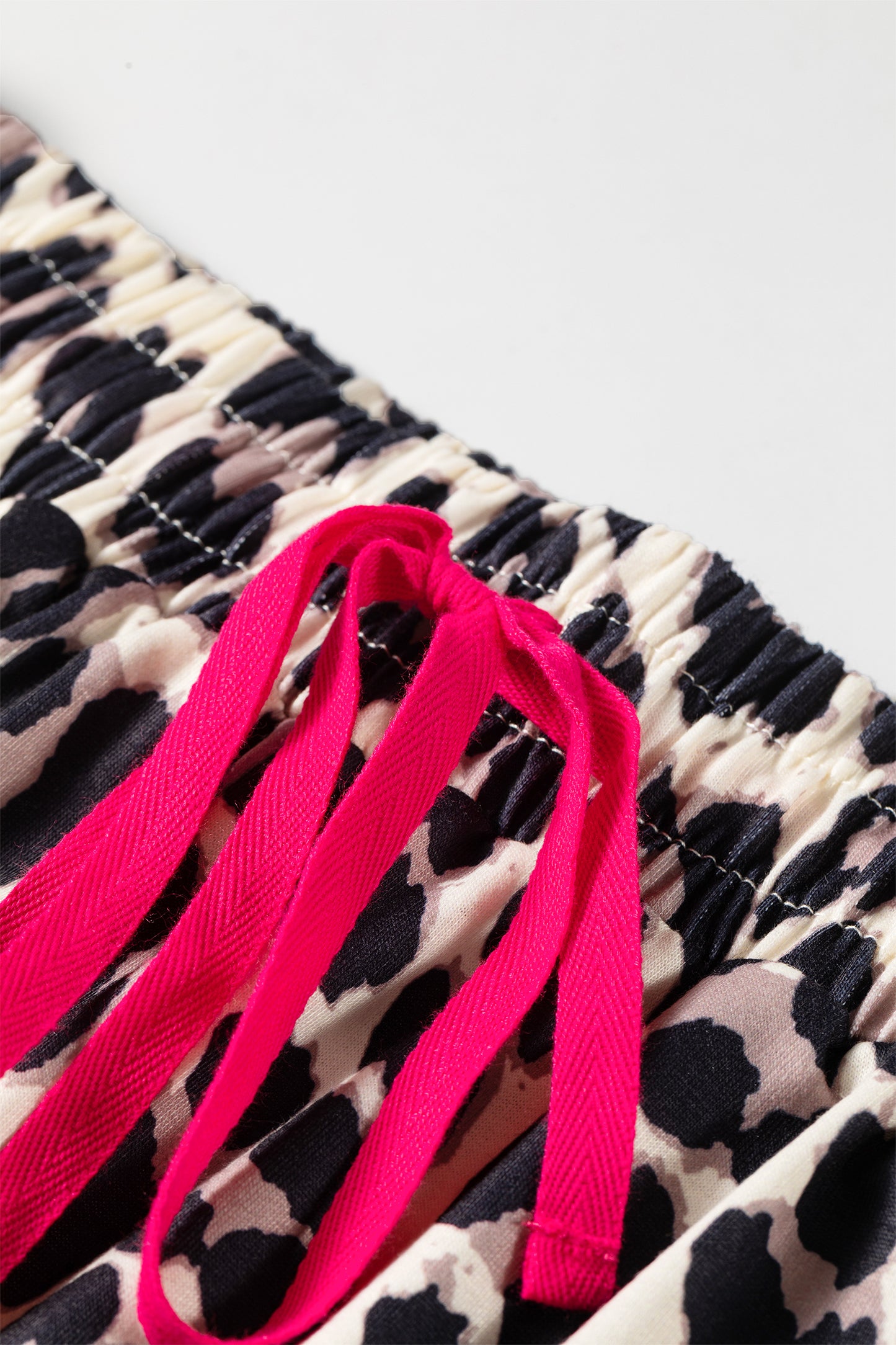 Rose Side Stripe Leopard Wide Leg Trousers-Bottoms/Pants & Culotte-[Adult]-[Female]-2022 Online Blue Zone Planet