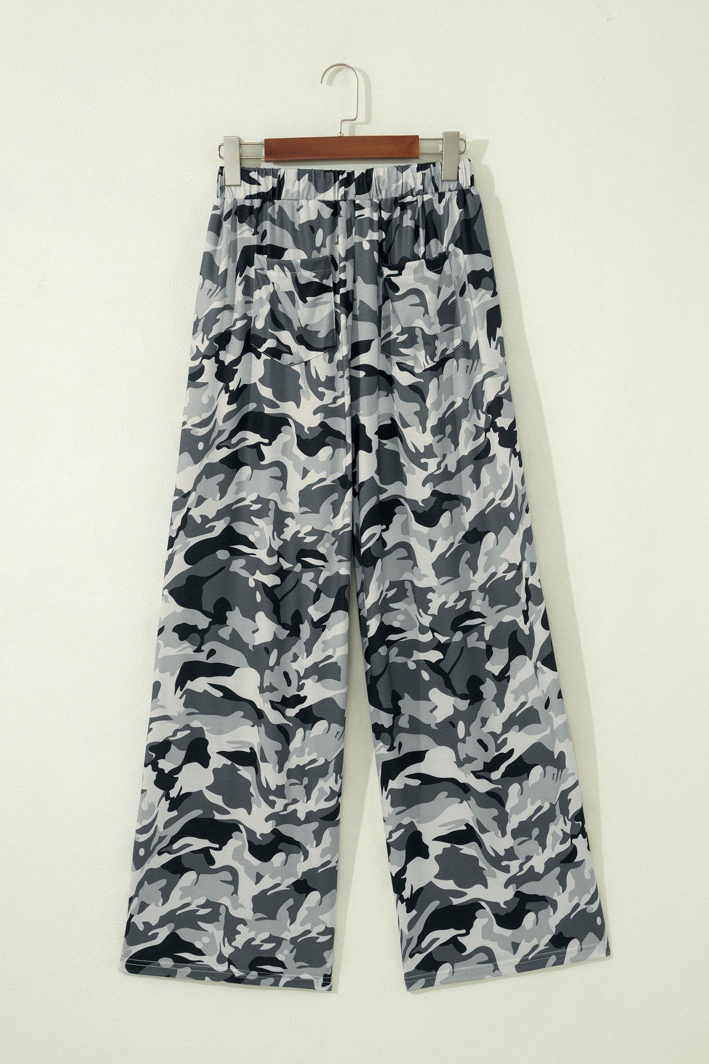 Green Camouflage Print Drawstring Casual Pants-Bottoms/Pants & Culotte-[Adult]-[Female]-2022 Online Blue Zone Planet