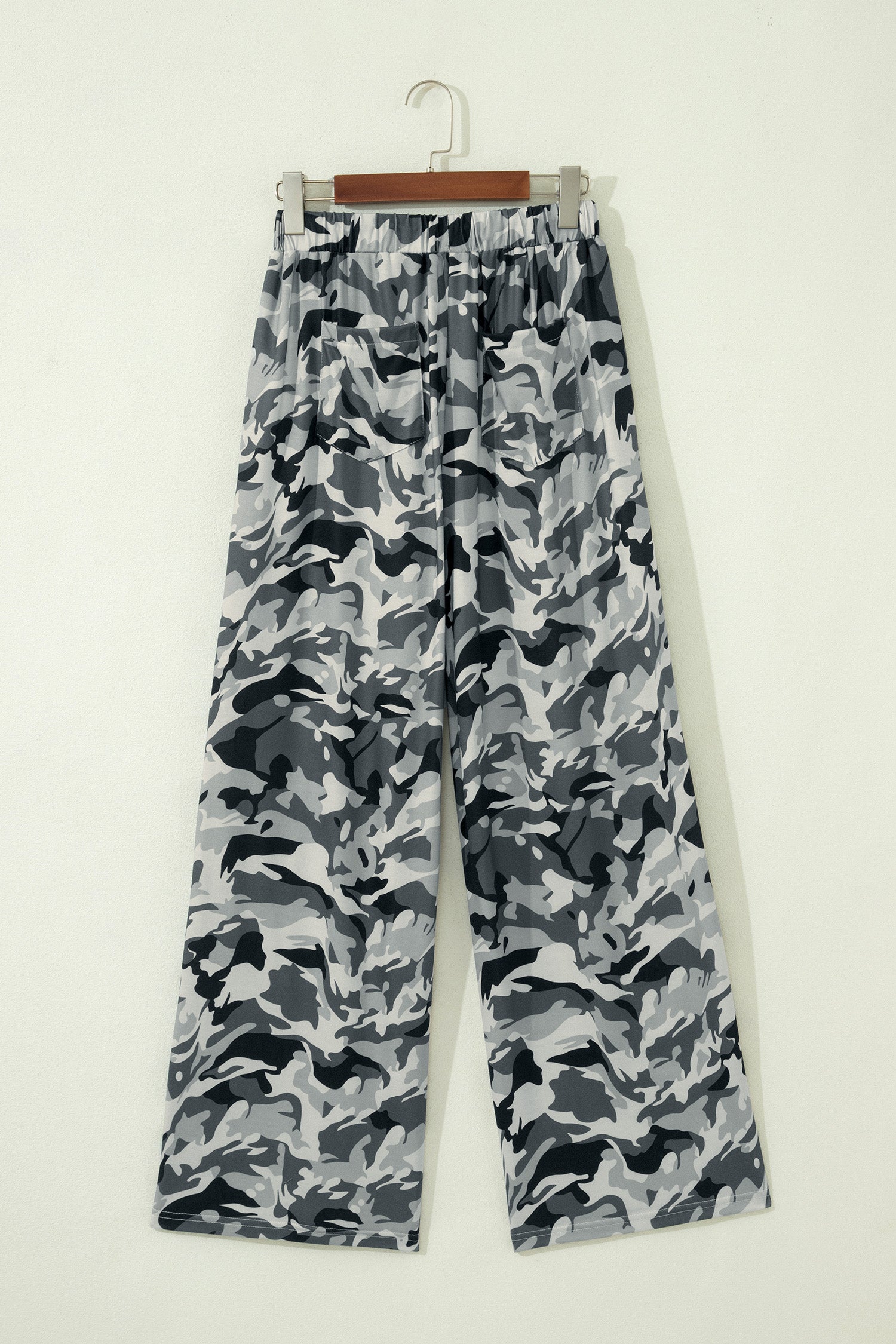Green Camouflage Print Drawstring Casual Pants-Bottoms/Pants & Culotte-[Adult]-[Female]-2022 Online Blue Zone Planet