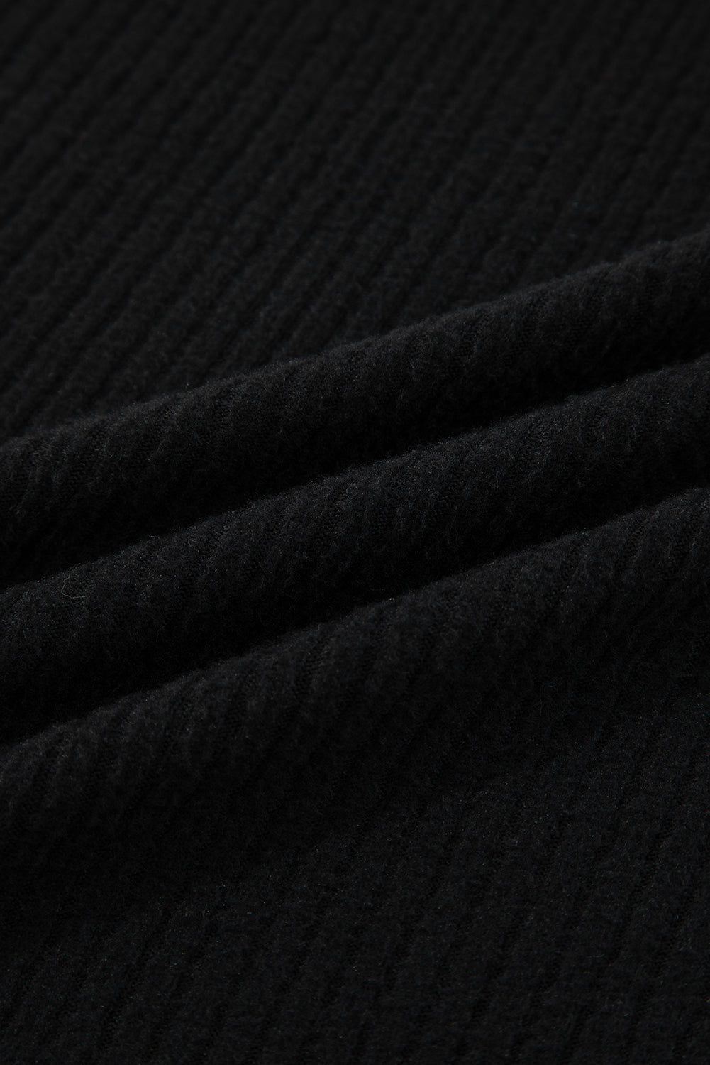 Black Ribbed Zip Stand Neck Drop Shoulder Pullover Bodycon Skirt 2pcs Set-Two Piece Sets/Two Piece Dresses-[Adult]-[Female]-2022 Online Blue Zone Planet