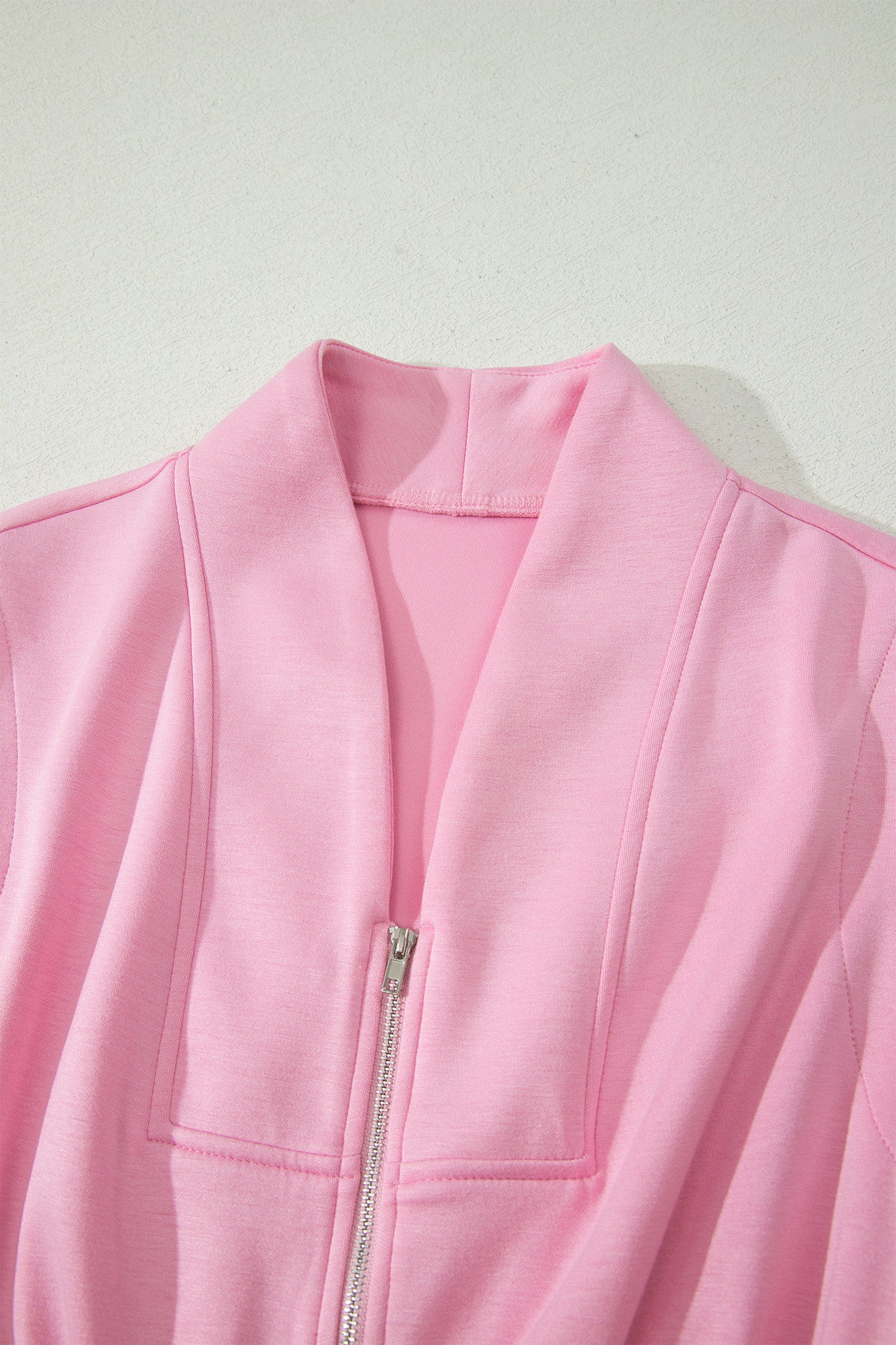 Pink V Neck Sleeveless Double Zip Shift Midi Dress-TOPS / DRESSES-[Adult]-[Female]-2022 Online Blue Zone Planet