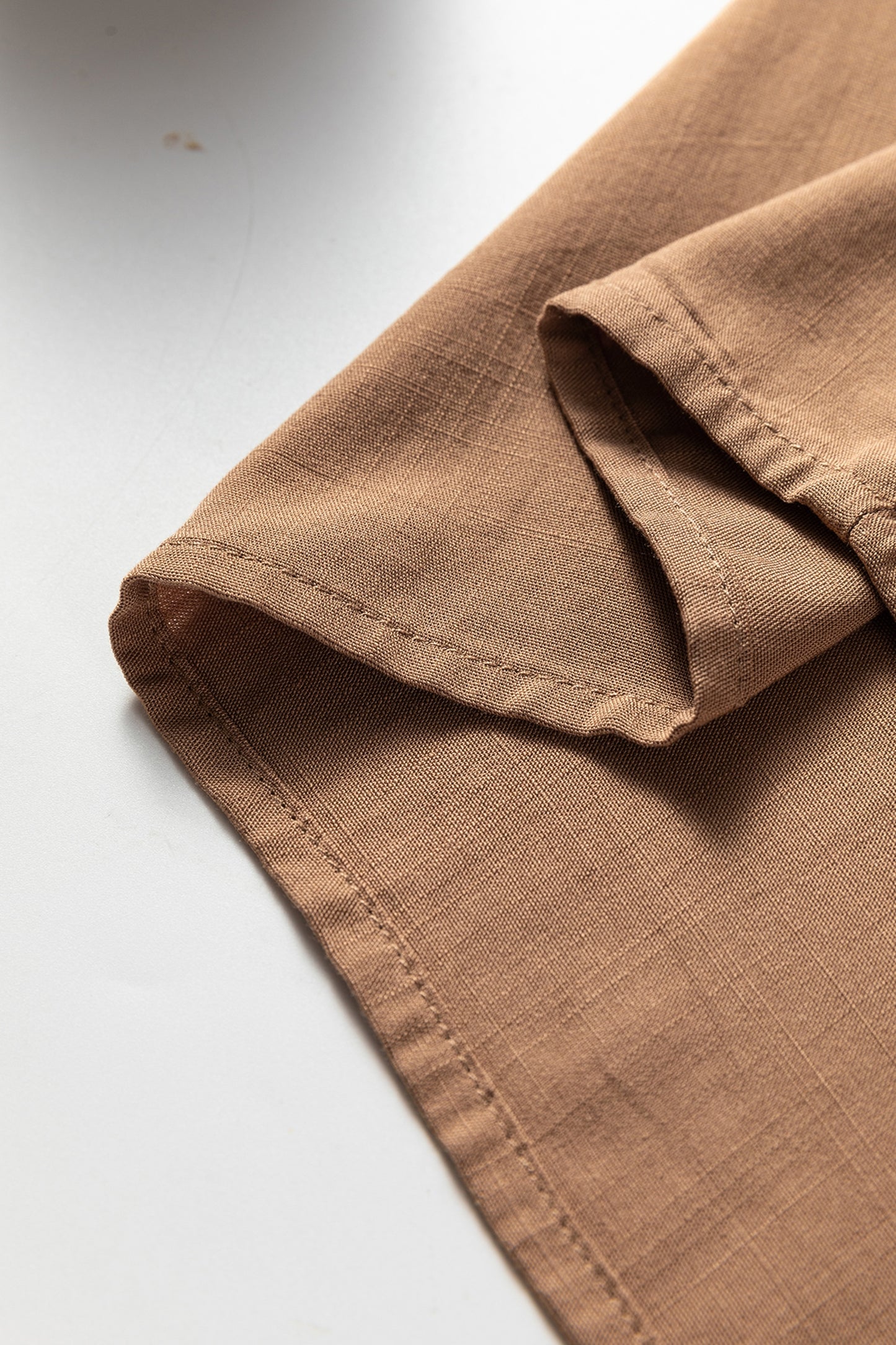 Straw Yellow Lace Trim Peter Pan Collar Long Sleeve Mini Shirt Dress-TOPS / DRESSES-[Adult]-[Female]-2022 Online Blue Zone Planet