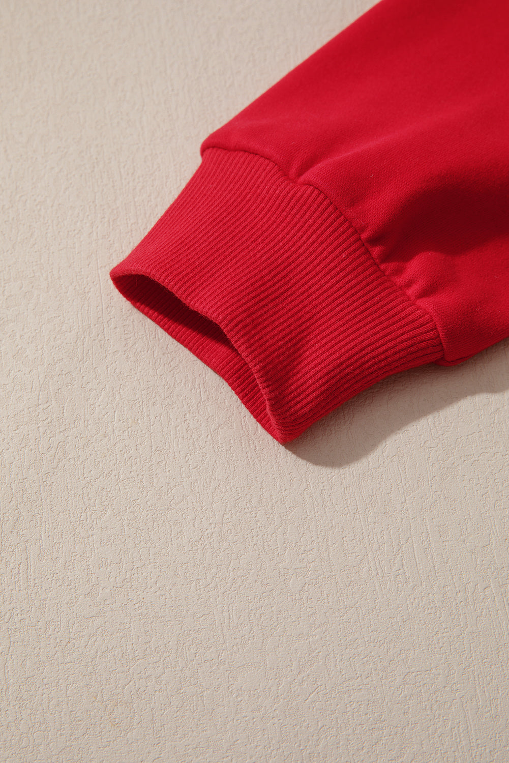 Fiery Red Merry and Bright Plaid Embroidered Letter Graphic Sequin Bow Decor Christmas Sweatshirt-Tops/Sweatshirts & Hoodies-[Adult]-[Female]-2022 Online Blue Zone Planet