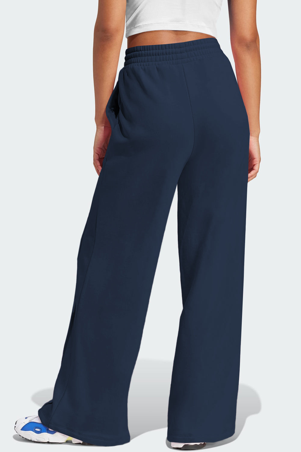 Blue Zone Planet | Drawstring Wide Leg Active Pants-BOTTOMS SIZES SMALL MEDIUM LARGE-[Adult]-[Female]-2022 Online Blue Zone Planet