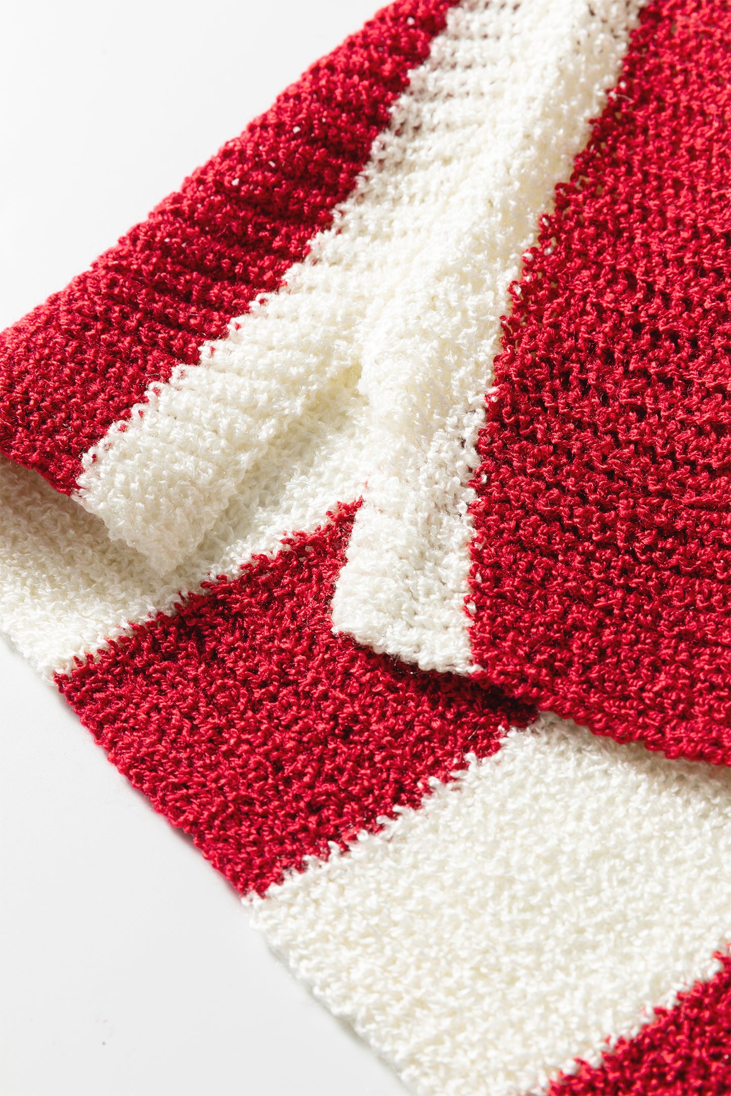 Brown Stripe Colorblock V Neck Bracelet Sleeve Sweater-Bracelet-[Adult]-[Female]-2022 Online Blue Zone Planet