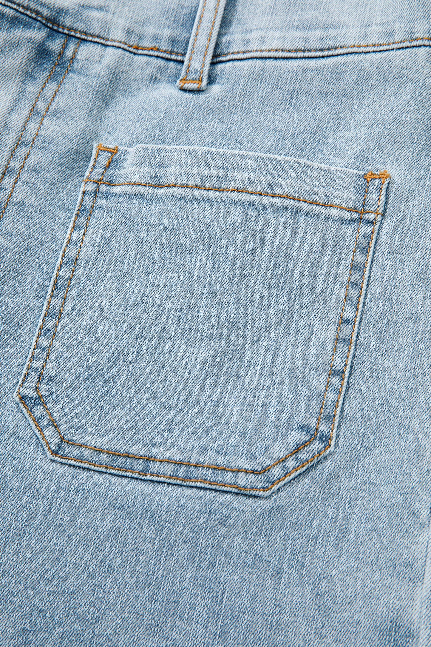 Beau Blue Solid Full-Length Regular Pocket Detail Wholesale Denim Jeans-Bottoms/Jeans-[Adult]-[Female]-2022 Online Blue Zone Planet