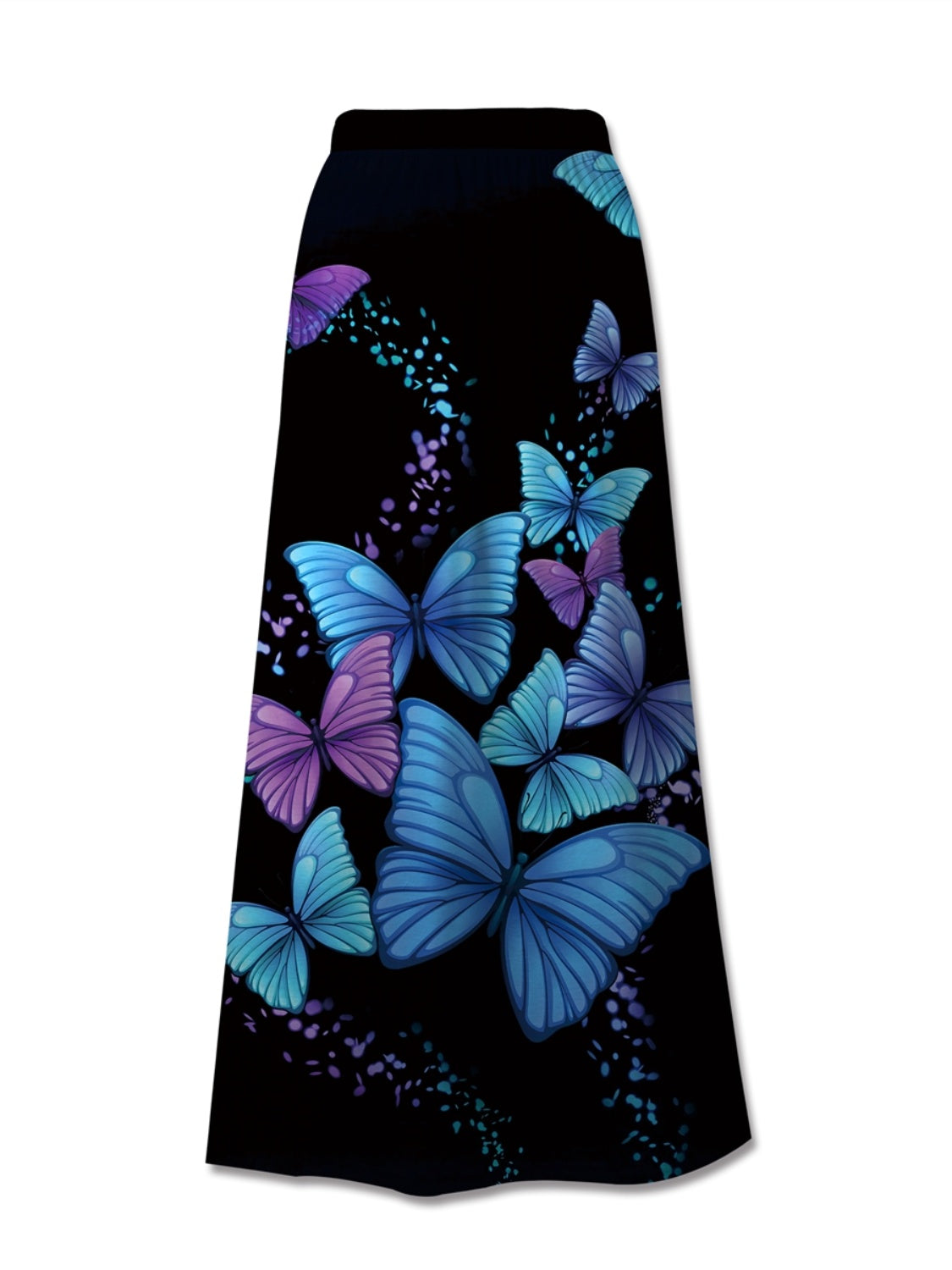 Printed Elastic Waist Midi Skirt-BOTTOMS SIZES SMALL MEDIUM LARGETTOMS-[Adult]-[Female]-2022 Online Blue Zone Planet