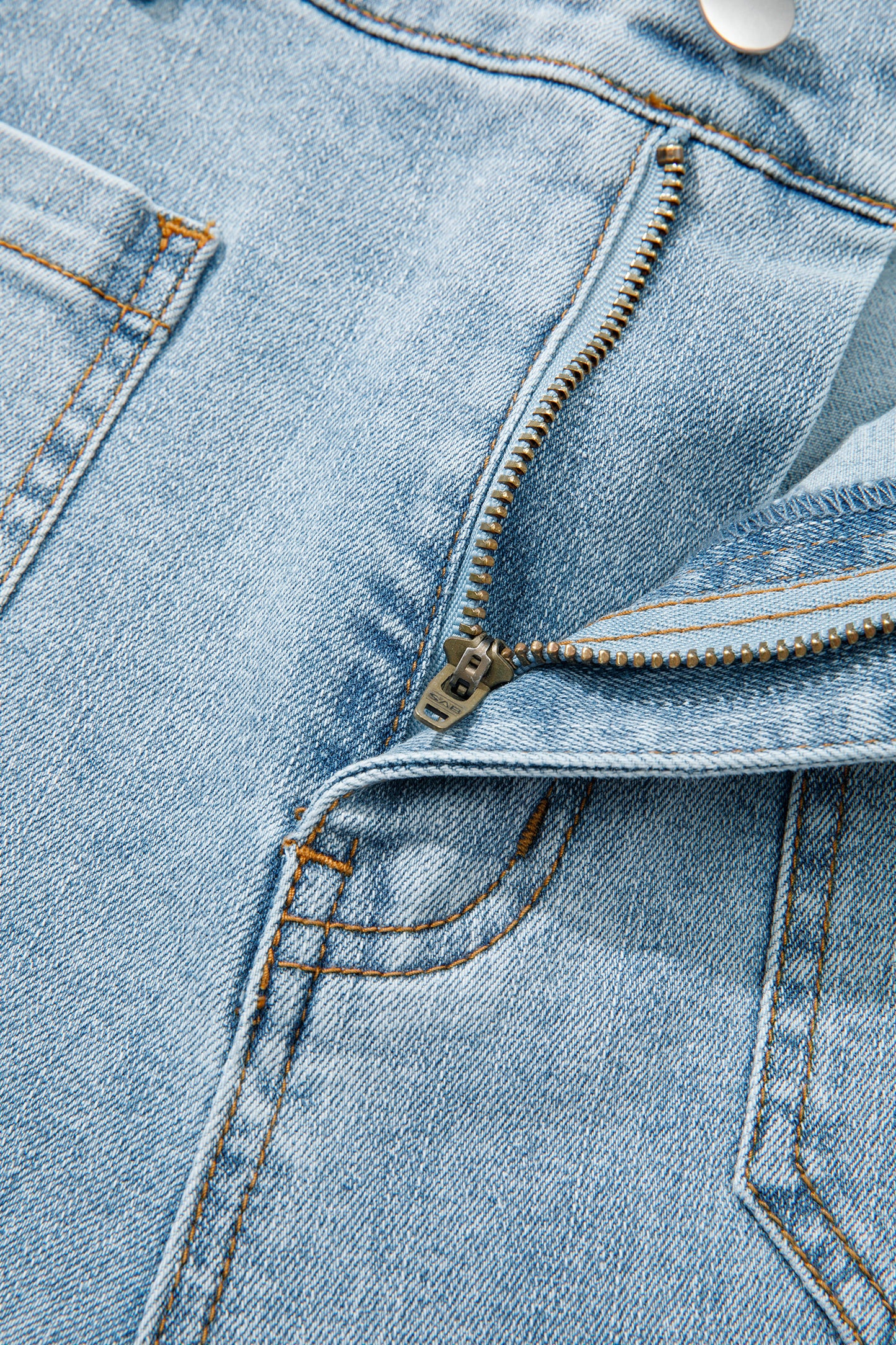 Beau Blue Solid Full-Length Regular Pocket Detail Wholesale Denim Jeans-Bottoms/Jeans-[Adult]-[Female]-2022 Online Blue Zone Planet