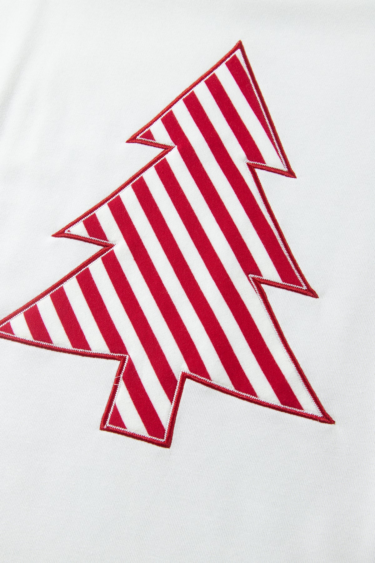White Striped Contrast Christmas Tree Patchwork Puff Sleeve Top-Tops/Long Sleeve Tops-[Adult]-[Female]-2022 Online Blue Zone Planet