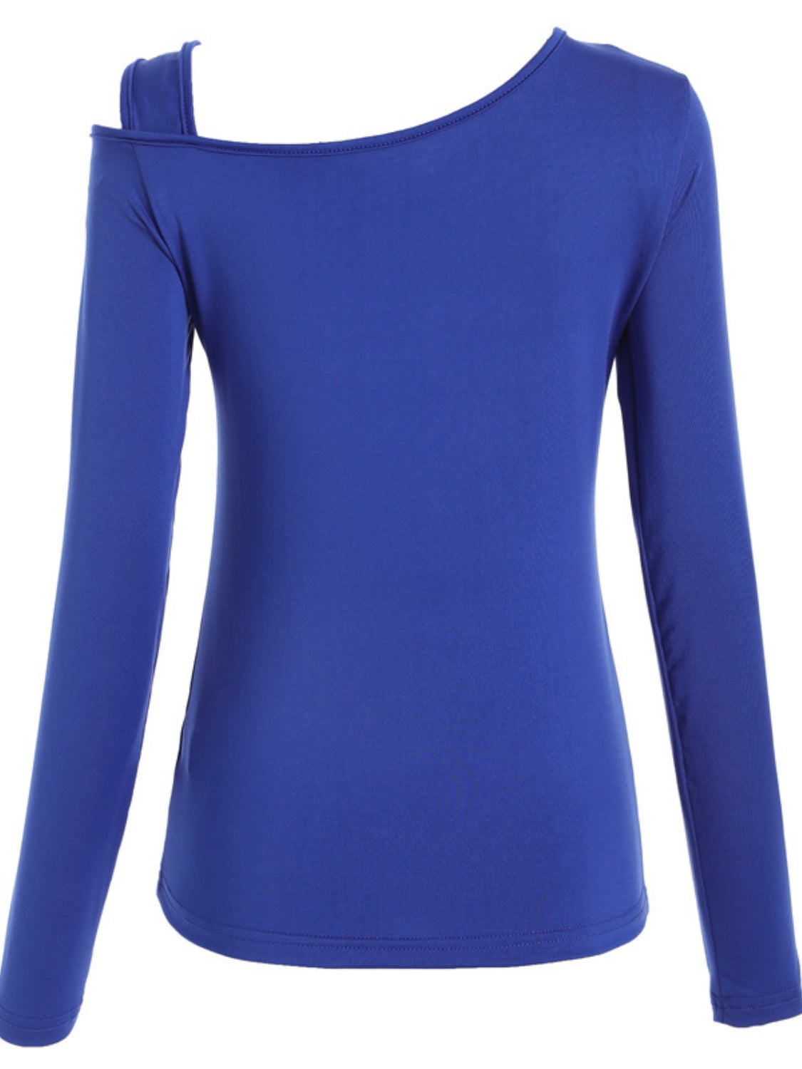 Cutout Asymmetrical Neck Long Sleeve T-Shirt-TOPS / DRESSES-[Adult]-[Female]-2022 Online Blue Zone Planet