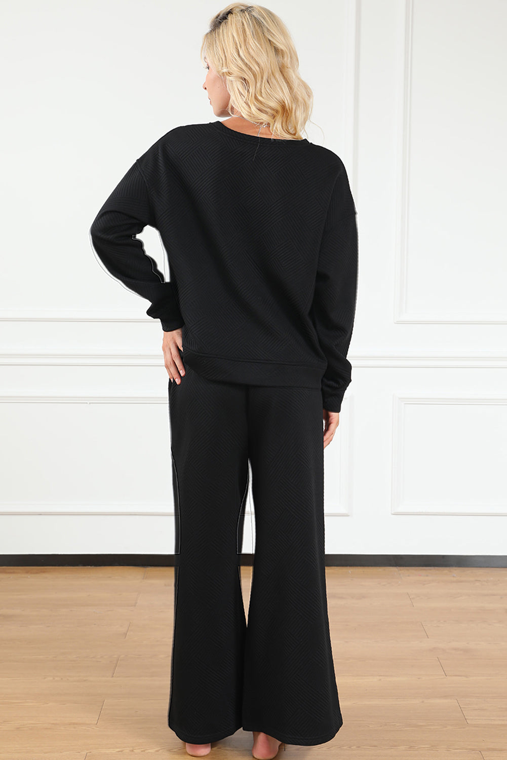 Myosotis Ultra Loose Textured 2pcs Slouchy Outfit