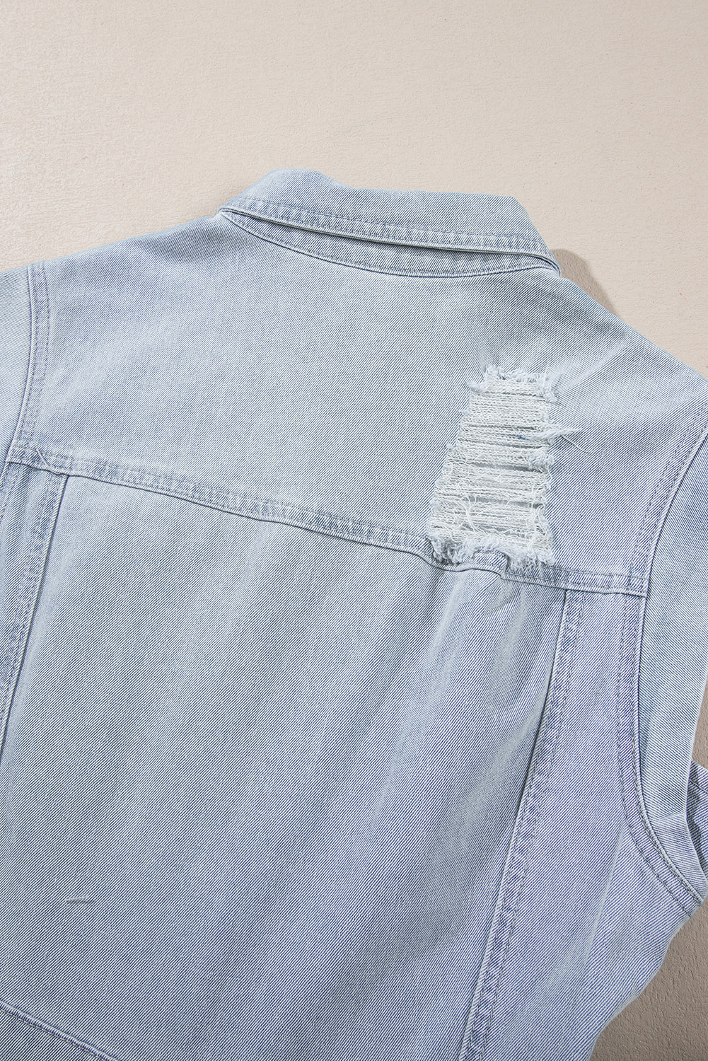 Blue Zone Planet | Light Blue Acid Wash Flap Pockets Frayed Denim Dress-TOPS / DRESSES-[Adult]-[Female]-2022 Online Blue Zone Planet