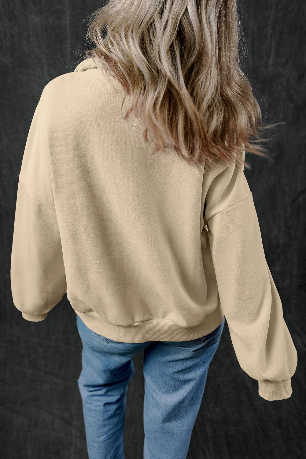 Smoke Gray Zip-up Stand Neck Kangaroo Pocket Sweatshirt-Tops/Sweatshirts & Hoodies-[Adult]-[Female]-2022 Online Blue Zone Planet