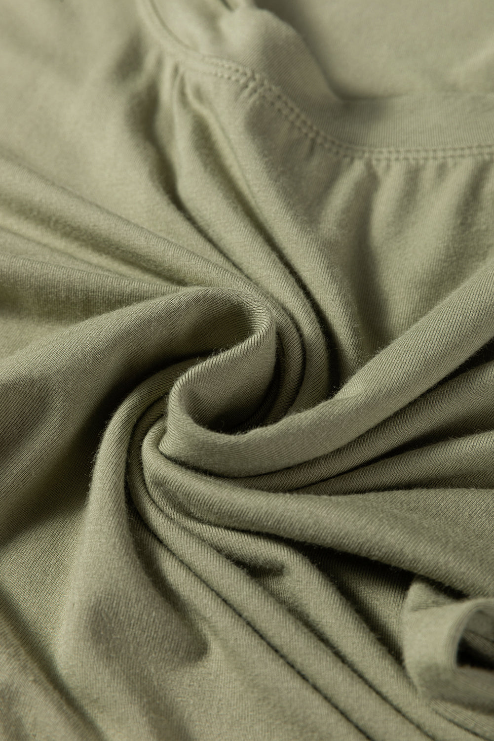 Laurel Green Solid Color Long Sleeve Fitted Top-Tops/Long Sleeve Tops-[Adult]-[Female]-2022 Online Blue Zone Planet