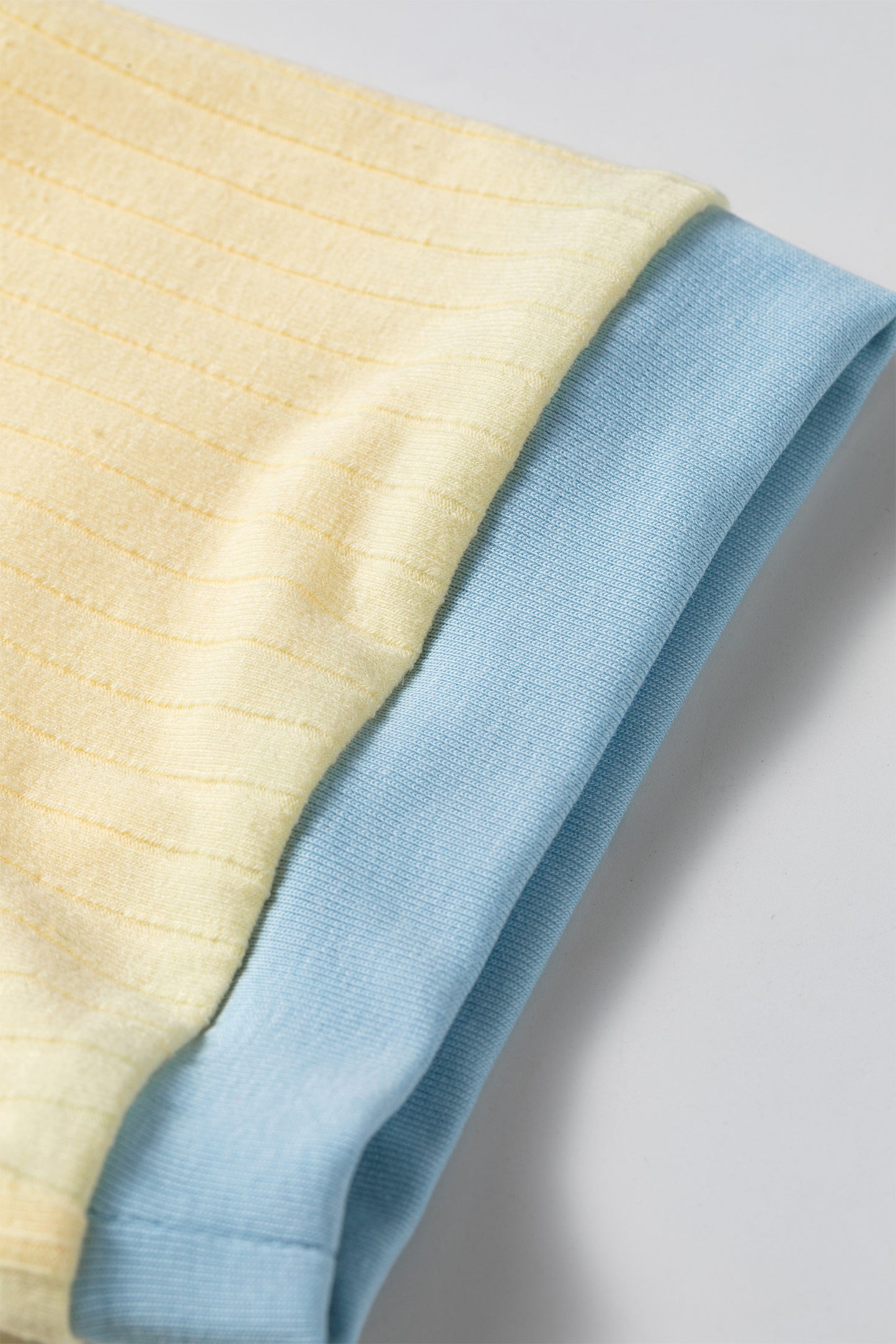 Yellow Ribbed Knit Color Block Trim Tee and Drawstring Skirt Set-Two Piece Sets/Two Piece Dresses-[Adult]-[Female]-2022 Online Blue Zone Planet