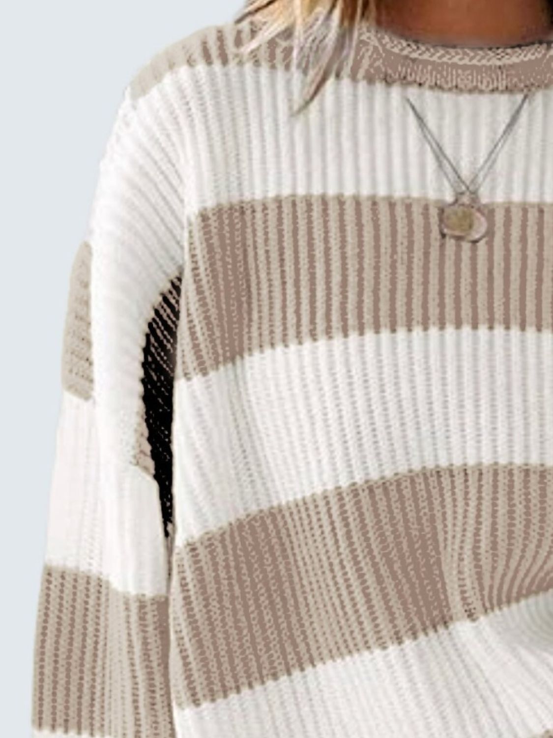 Round Neck Long Sleeve Sweater-NEW ARRIVALS-[Adult]-[Female]-2022 Online Blue Zone Planet