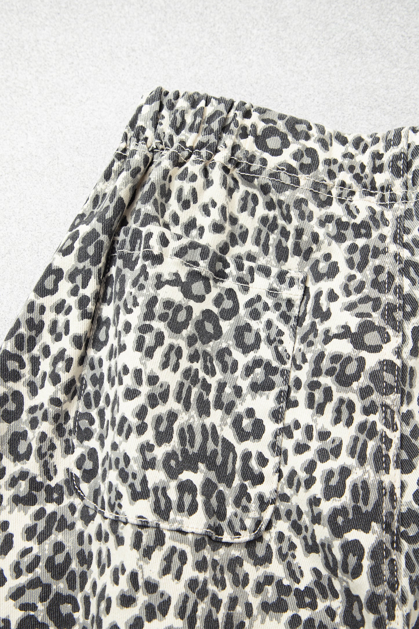 Brown Leopard Print Rainbow Striped Detail Buttoned Loose Jogger Jeans-Bottoms/Jeans-[Adult]-[Female]-2022 Online Blue Zone Planet