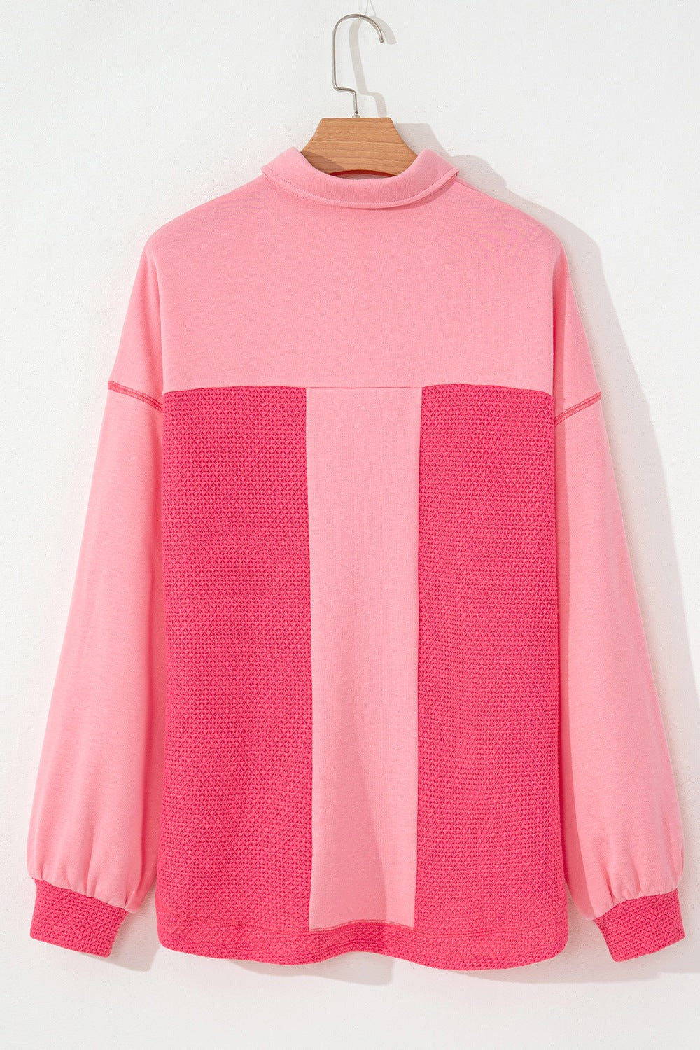 Two Tone Button Up Drop Shoulder Shacket-TOPS / DRESSES-[Adult]-[Female]-2022 Online Blue Zone Planet