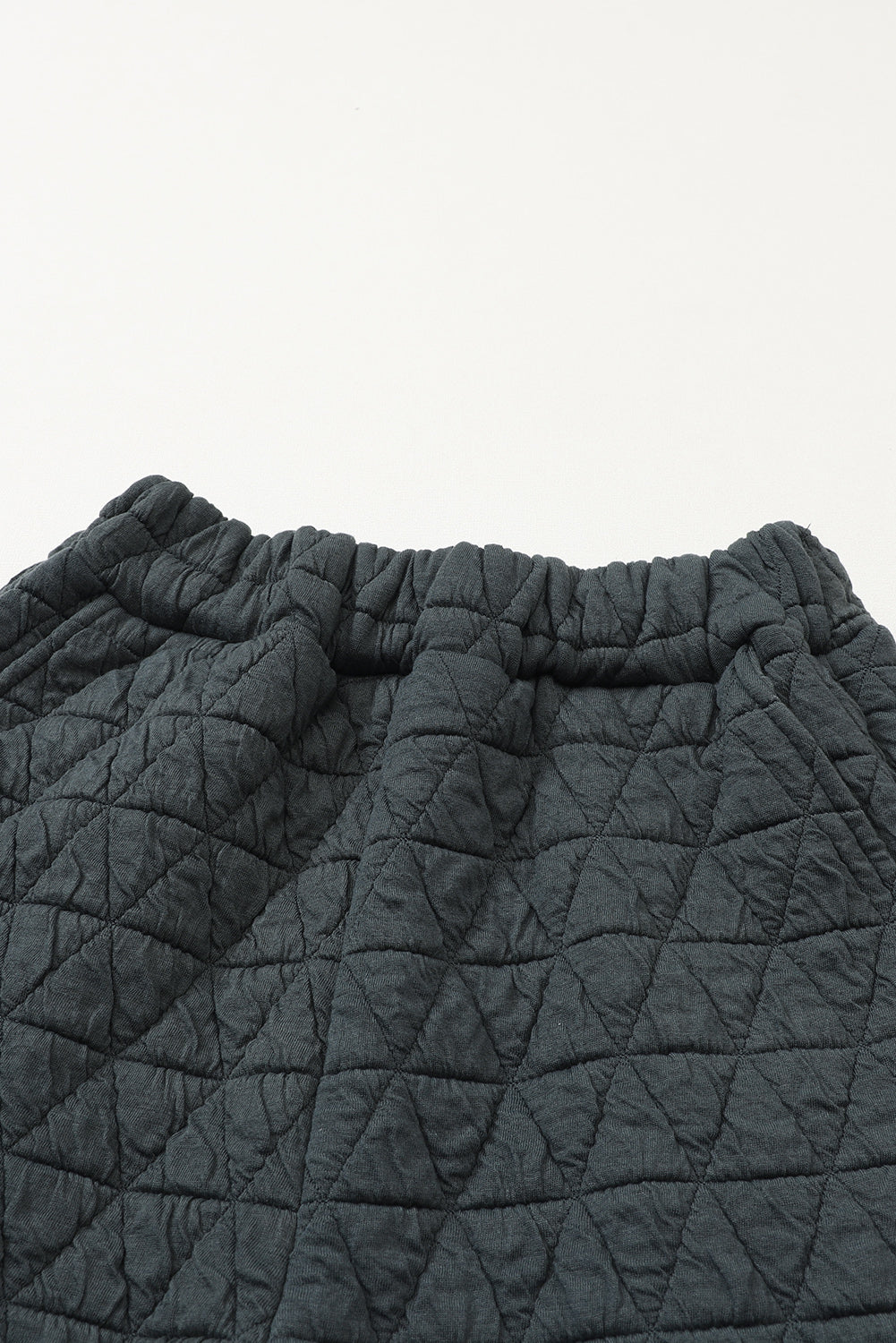 Blue Zone Planet |  Dark Grey Solid Quilted Pullover and Pants Outfit Blue Zone Planet
