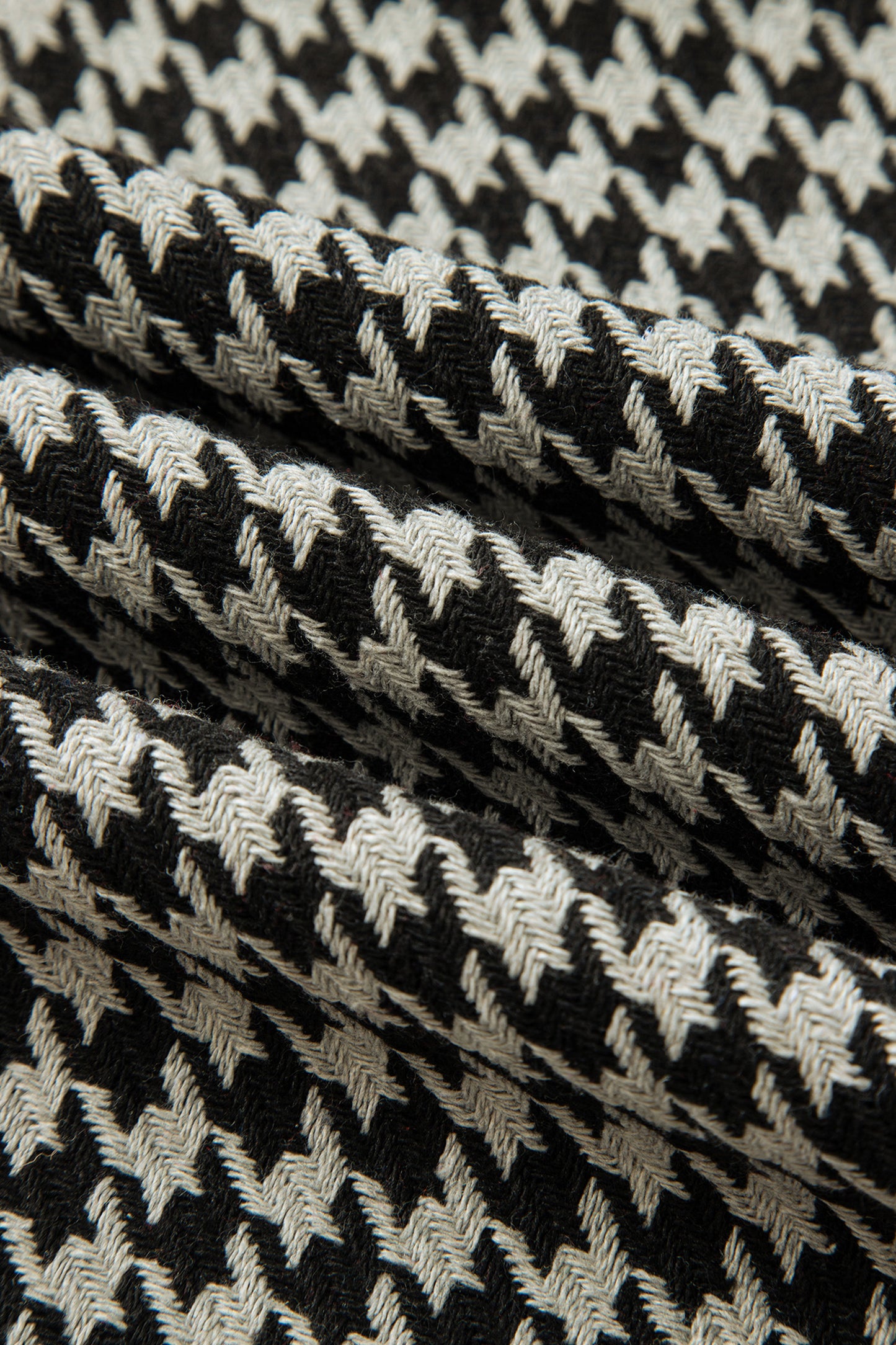 Khaki Houndstooth Print V Neck Sleeveless Mini Dress-TOPS / DRESSES-[Adult]-[Female]-2022 Online Blue Zone Planet