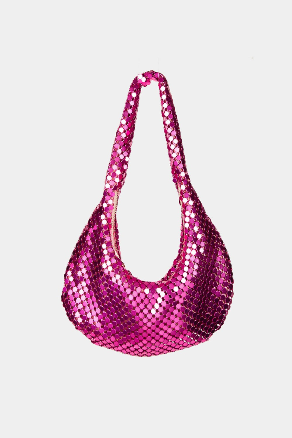 Fame Sequin Disc Handbag-HANDBAGS-[Adult]-[Female]-Pink-One Size-2022 Online Blue Zone Planet